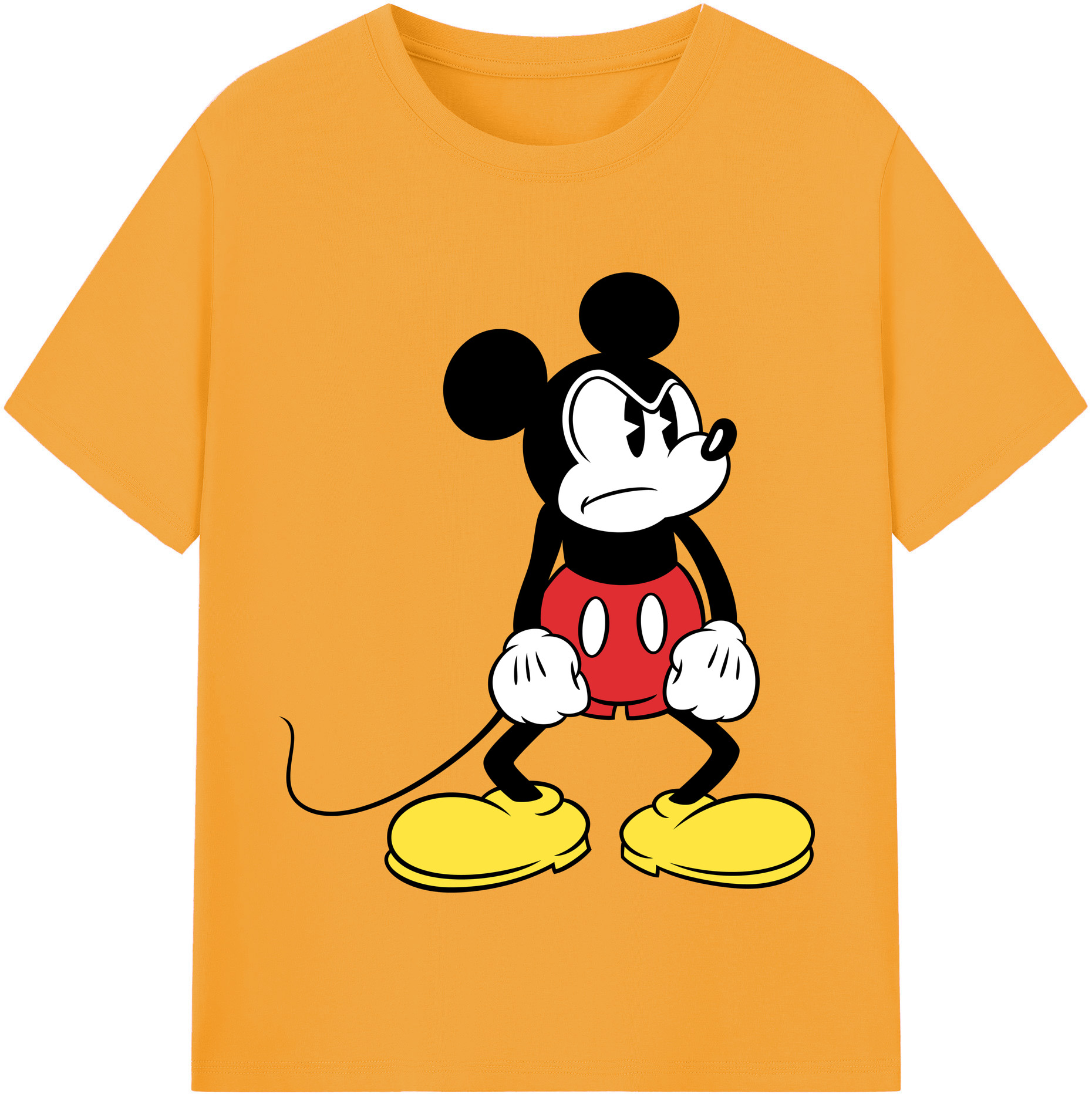 （画像用） ミッキーマウス Mickey Mouse レディースカジュアルプリントTシャツ（綿100％）