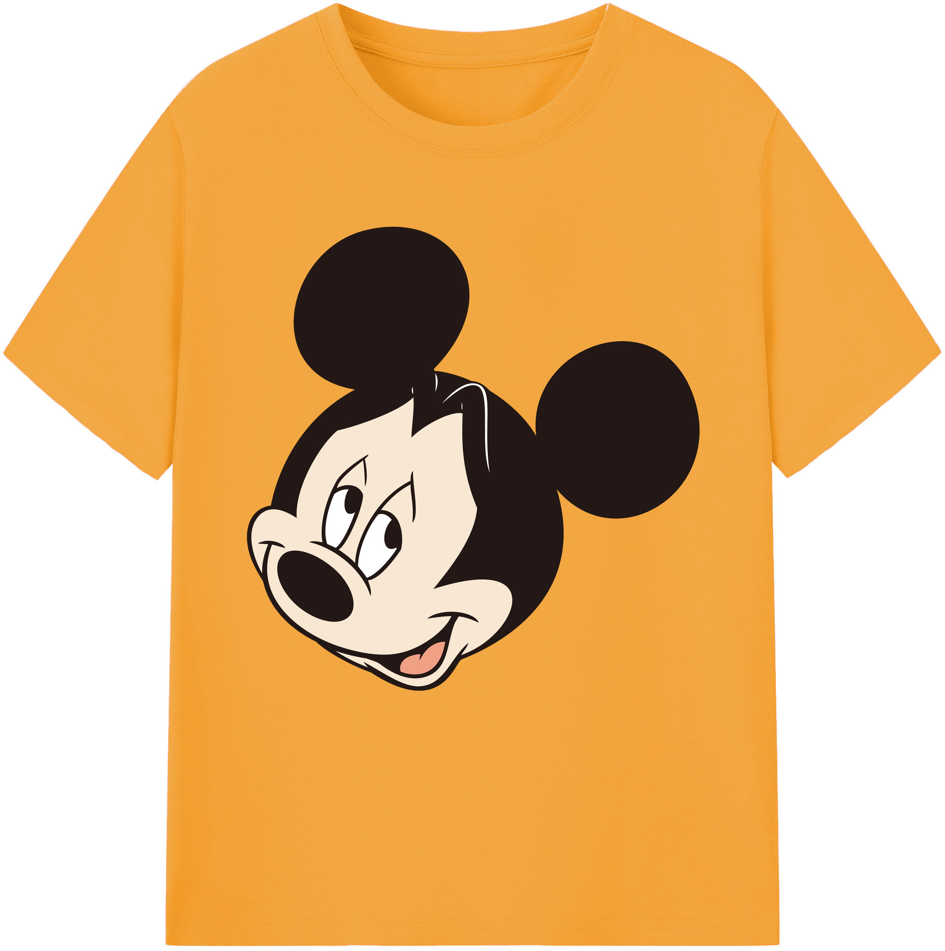 （画像用） ミッキーマウス Mickey Mouse レディースカジュアルプリントTシャツ（綿100％）