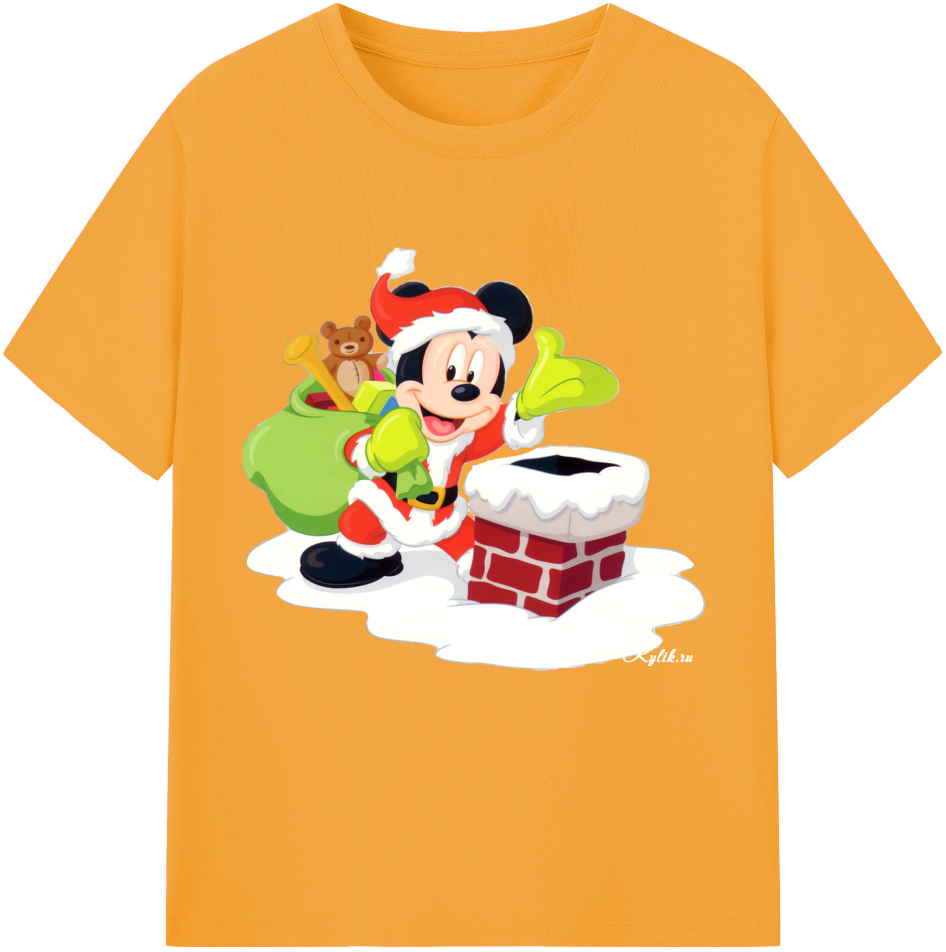 （画像用） ミッキーマウス Mickey Mouse レディースカジュアルプリントTシャツ（綿100％）