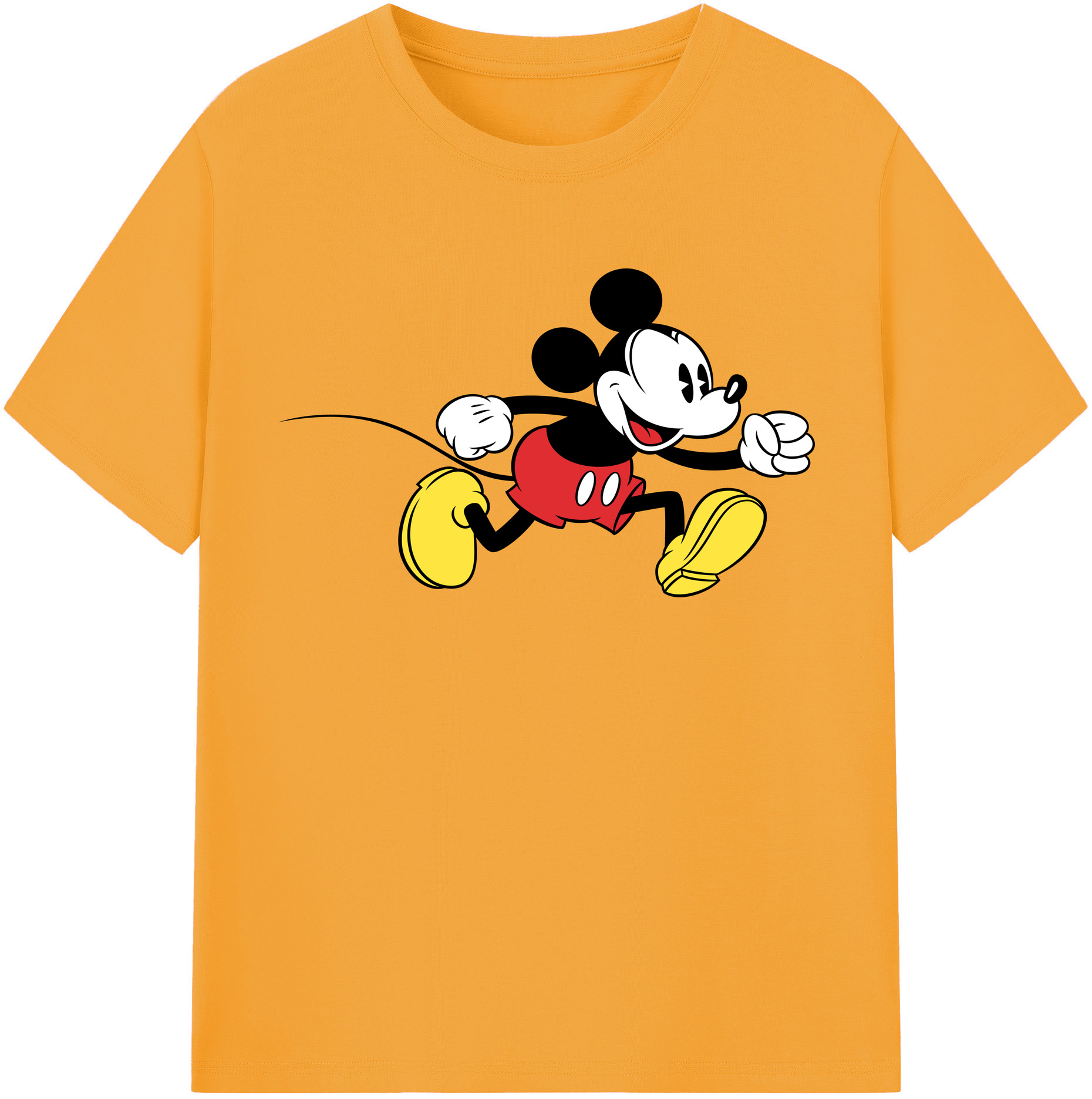 （画像用） ミッキーマウス Mickey Mouse レディースカジュアルプリントTシャツ（綿100％）