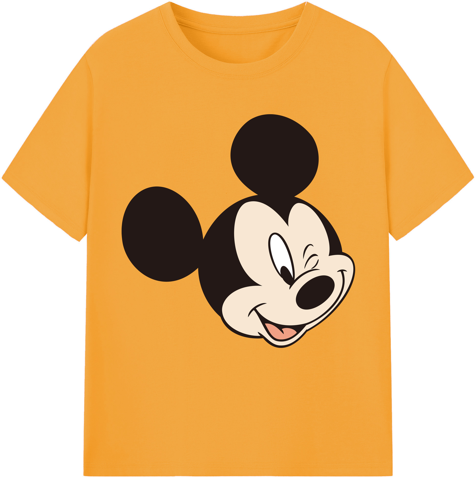 （画像用） ミッキーマウス Mickey Mouse レディースカジュアルプリントTシャツ（綿100％）