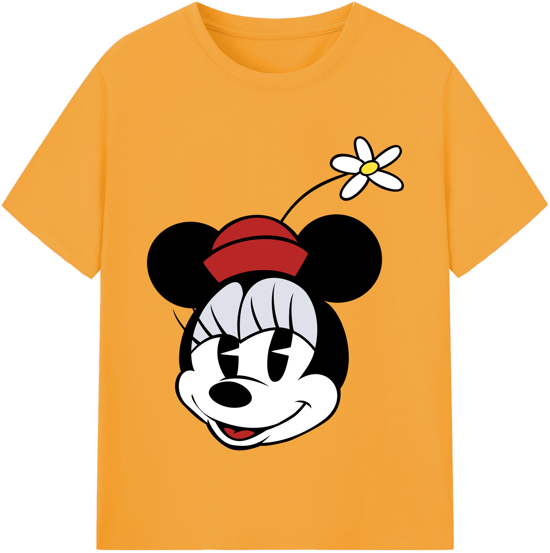 （画像用） ミッキーマウス Mickey Mouse レディースカジュアルプリントTシャツ（綿100％）