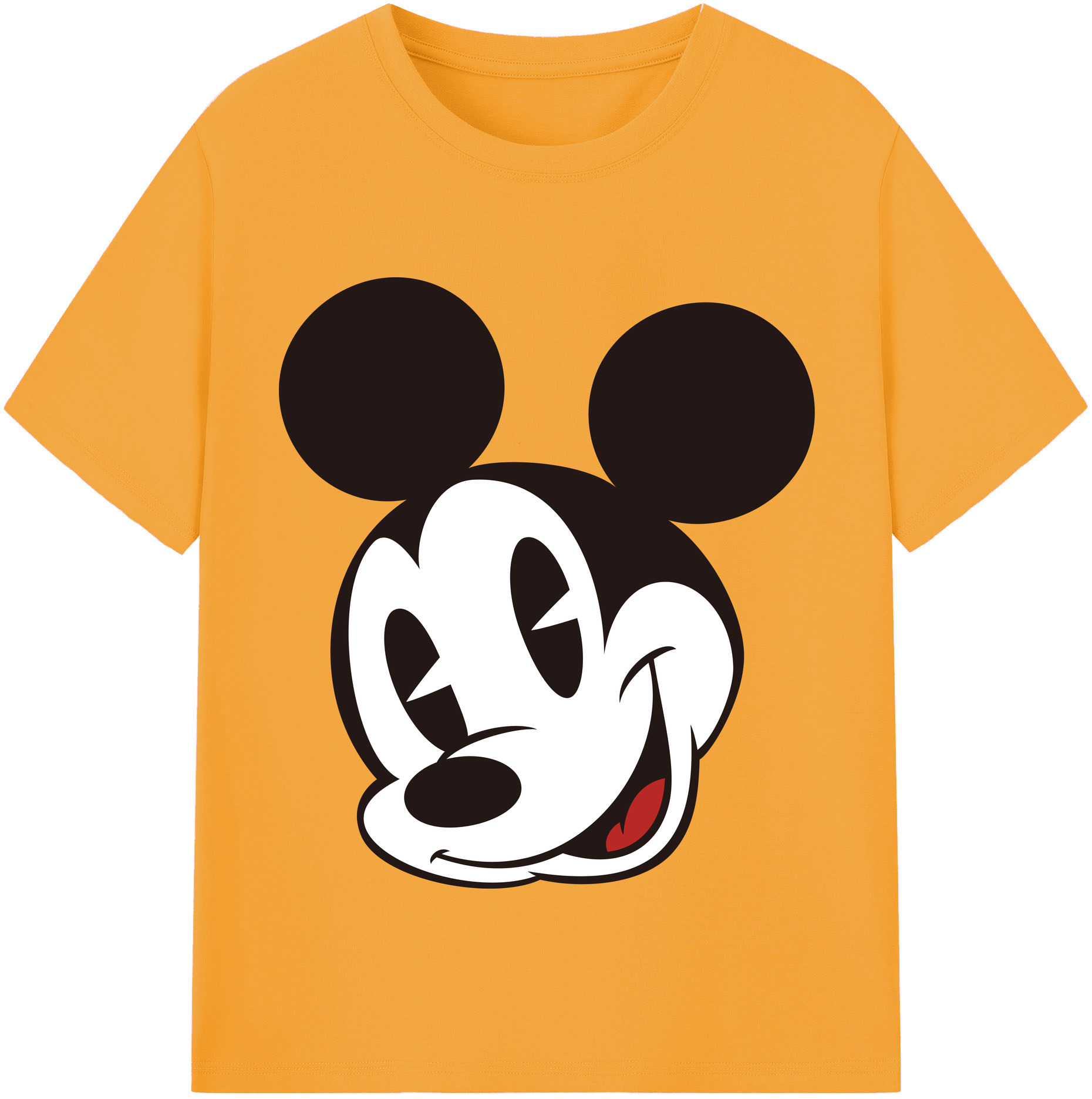 （画像用） ミッキーマウス Mickey Mouse レディースカジュアルプリントTシャツ（綿100％）