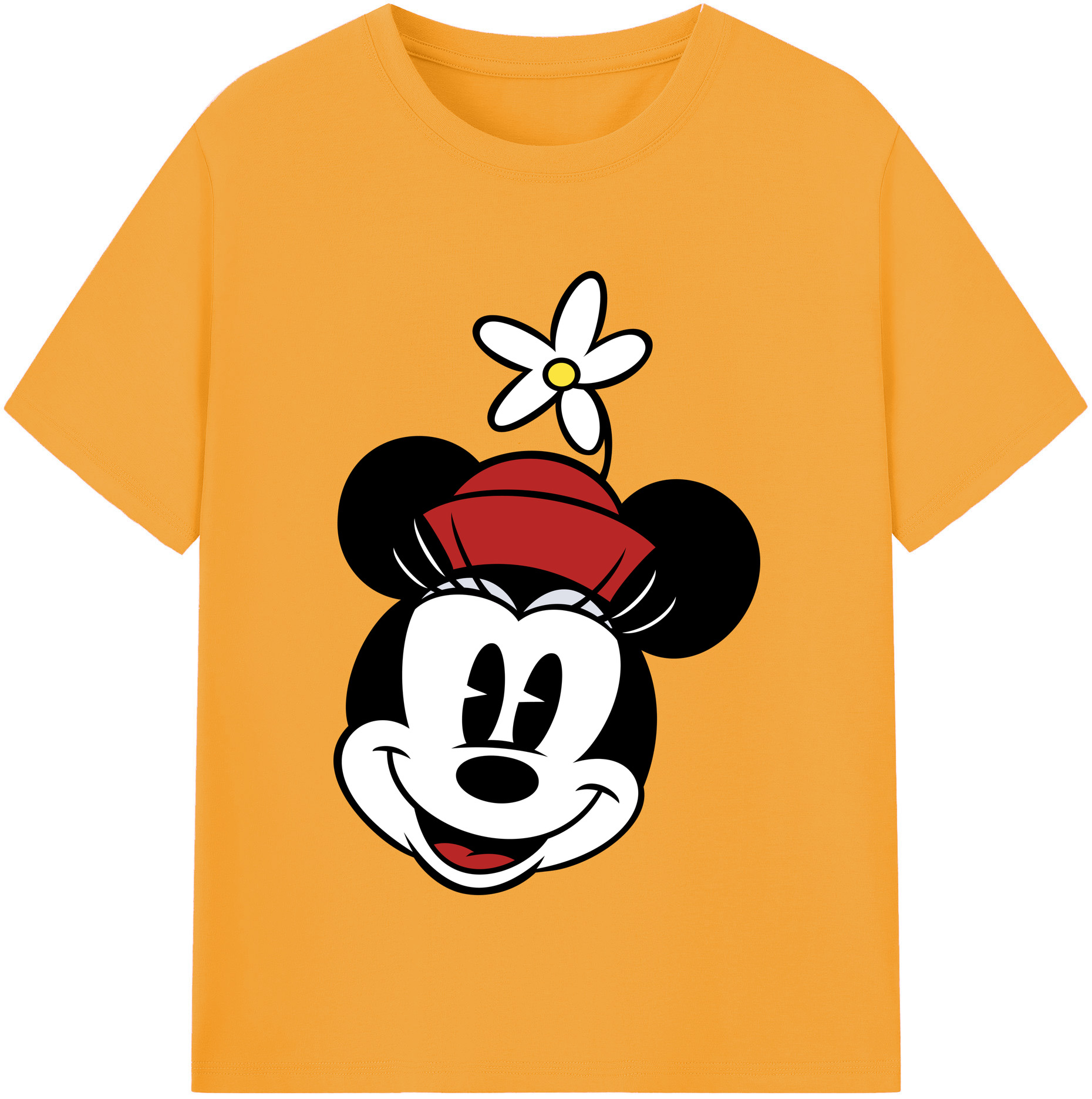 （画像用） ミッキーマウス Mickey Mouse レディースカジュアルプリントTシャツ（綿100％）