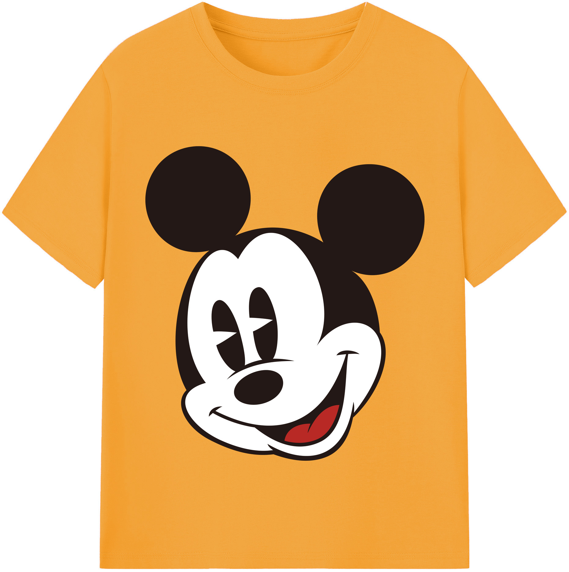 （画像用） ミッキーマウス Mickey Mouse レディースカジュアルプリントTシャツ（綿100％）