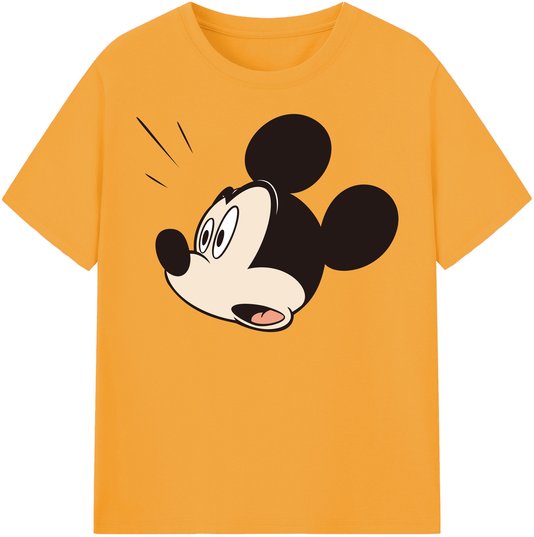 （画像用） ミッキーマウス Mickey Mouse レディースカジュアルプリントTシャツ（綿100％）