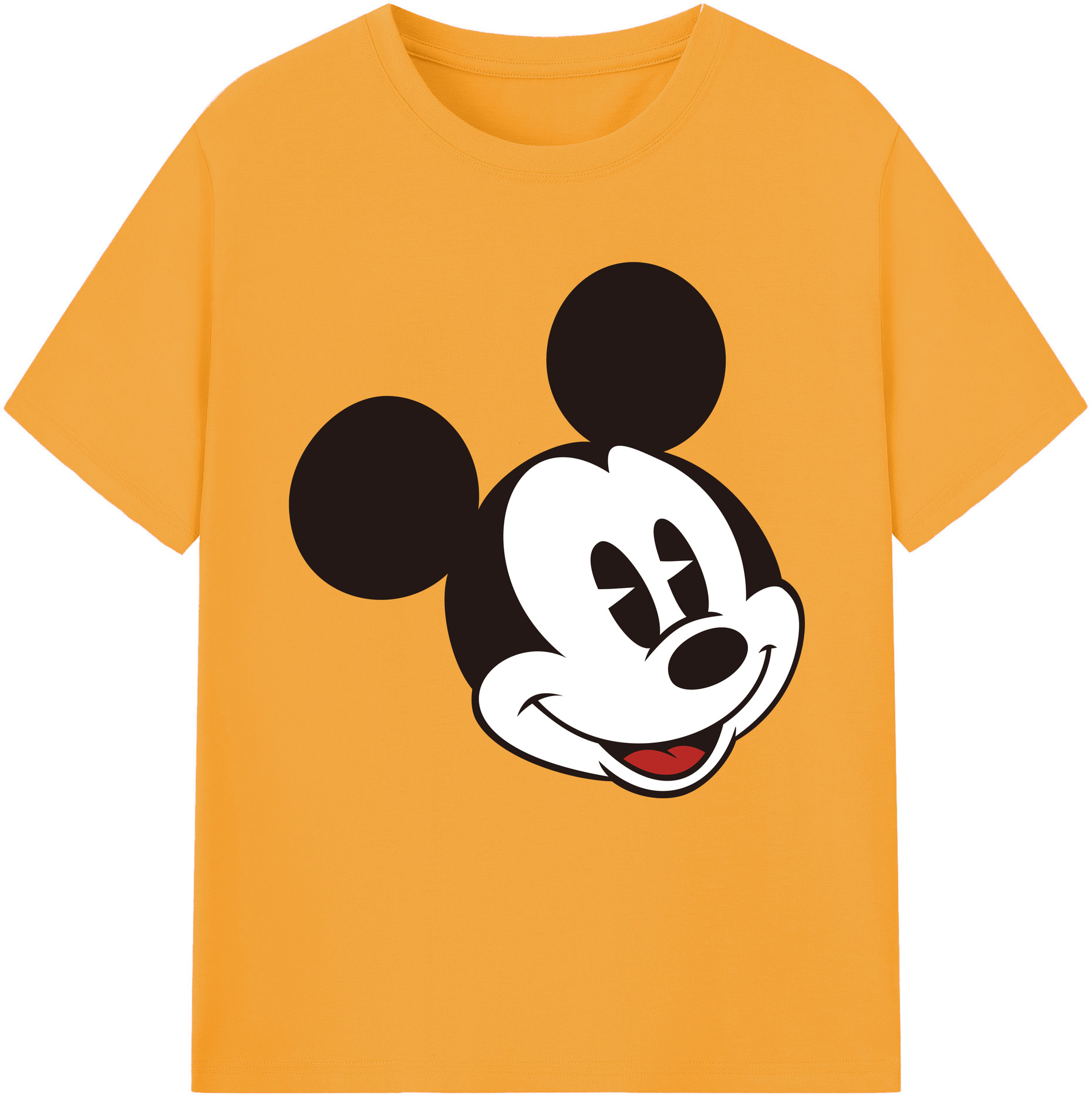 （画像用） ミッキーマウス Mickey Mouse レディースカジュアルプリントTシャツ（綿100％）