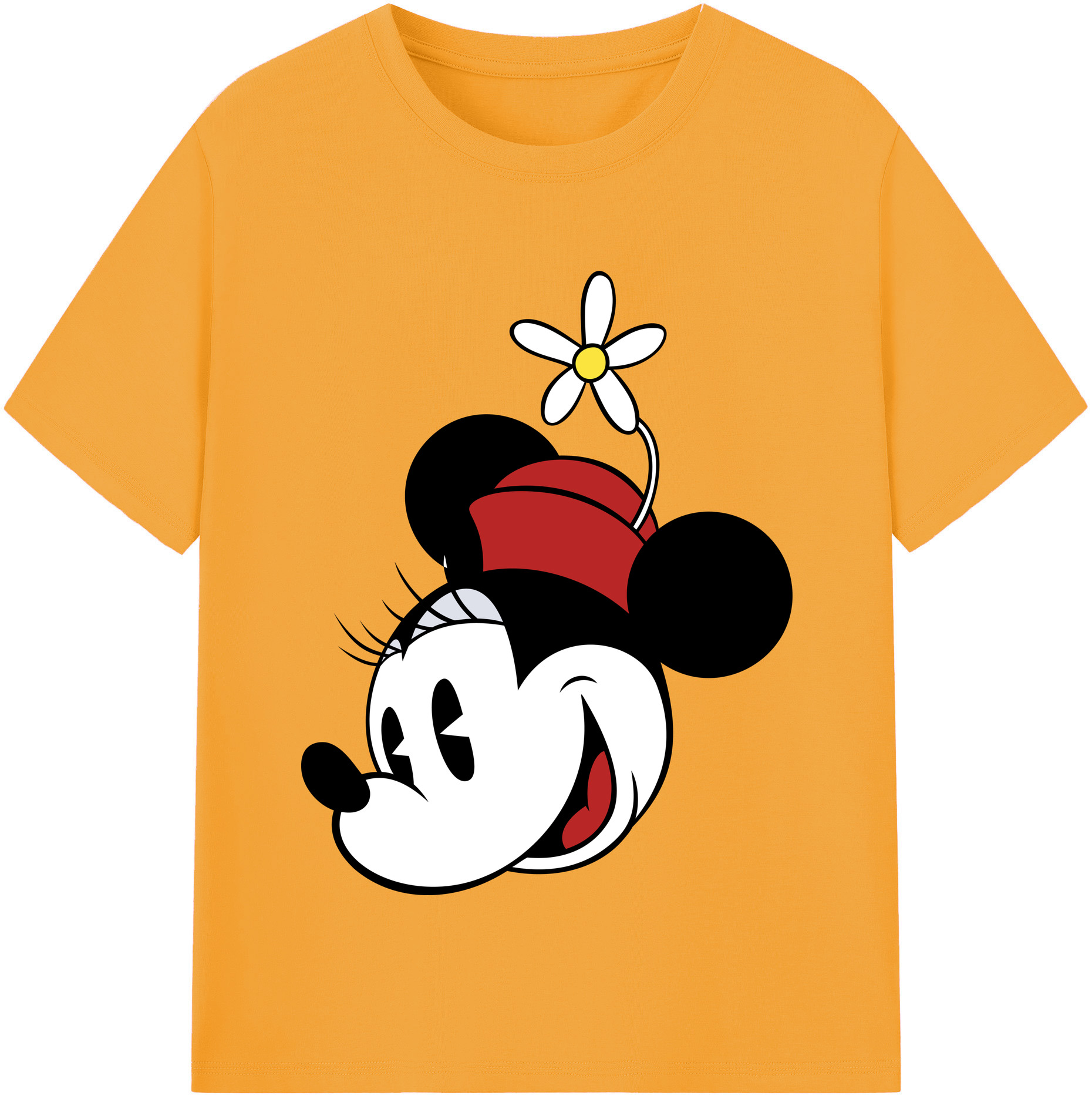 （画像用） ミッキーマウス Mickey Mouse レディースカジュアルプリントTシャツ（綿100％）