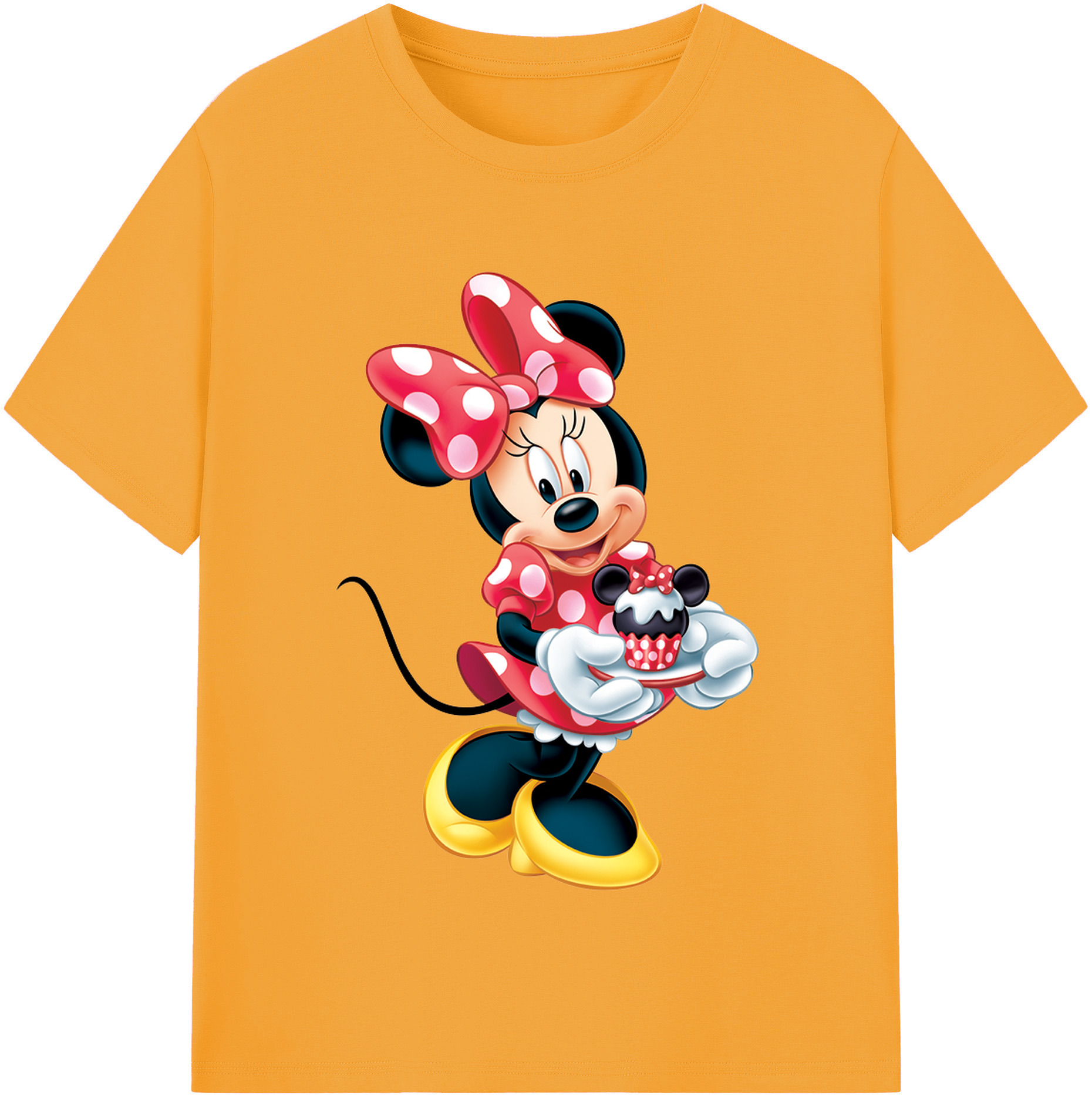 （画像用） ミッキーマウス Mickey Mouse レディースカジュアルプリントTシャツ（綿100％）