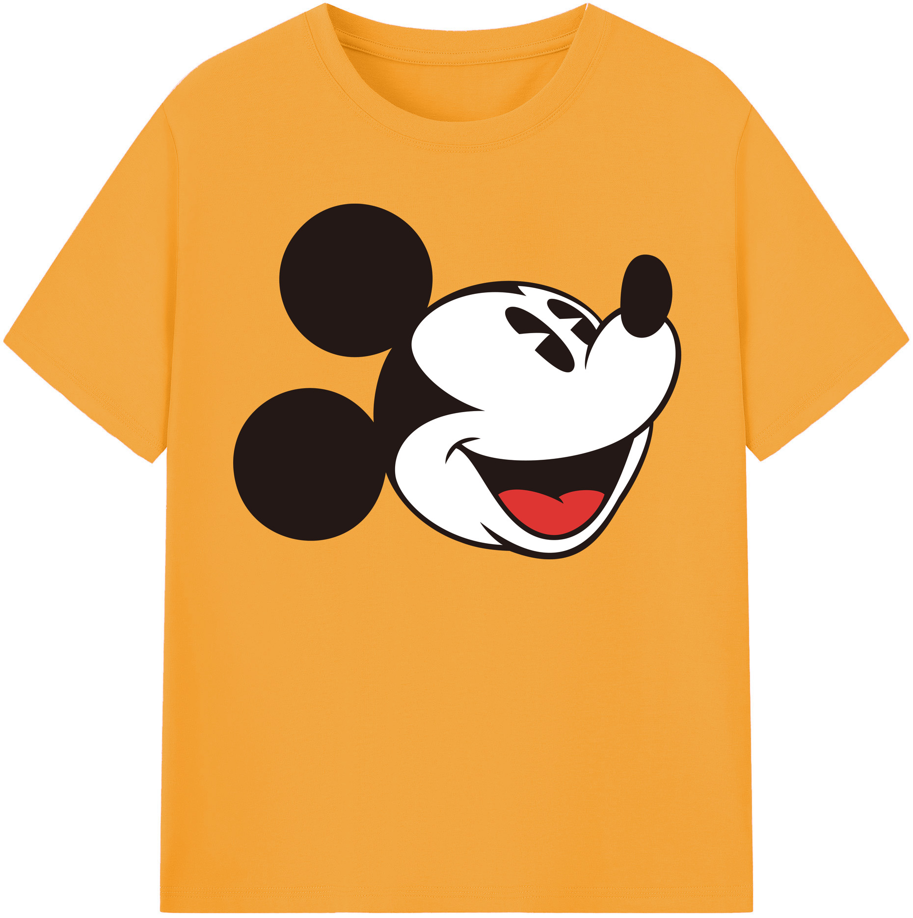 （画像用） ミッキーマウス Mickey Mouse レディースカジュアルプリントTシャツ（綿100％）