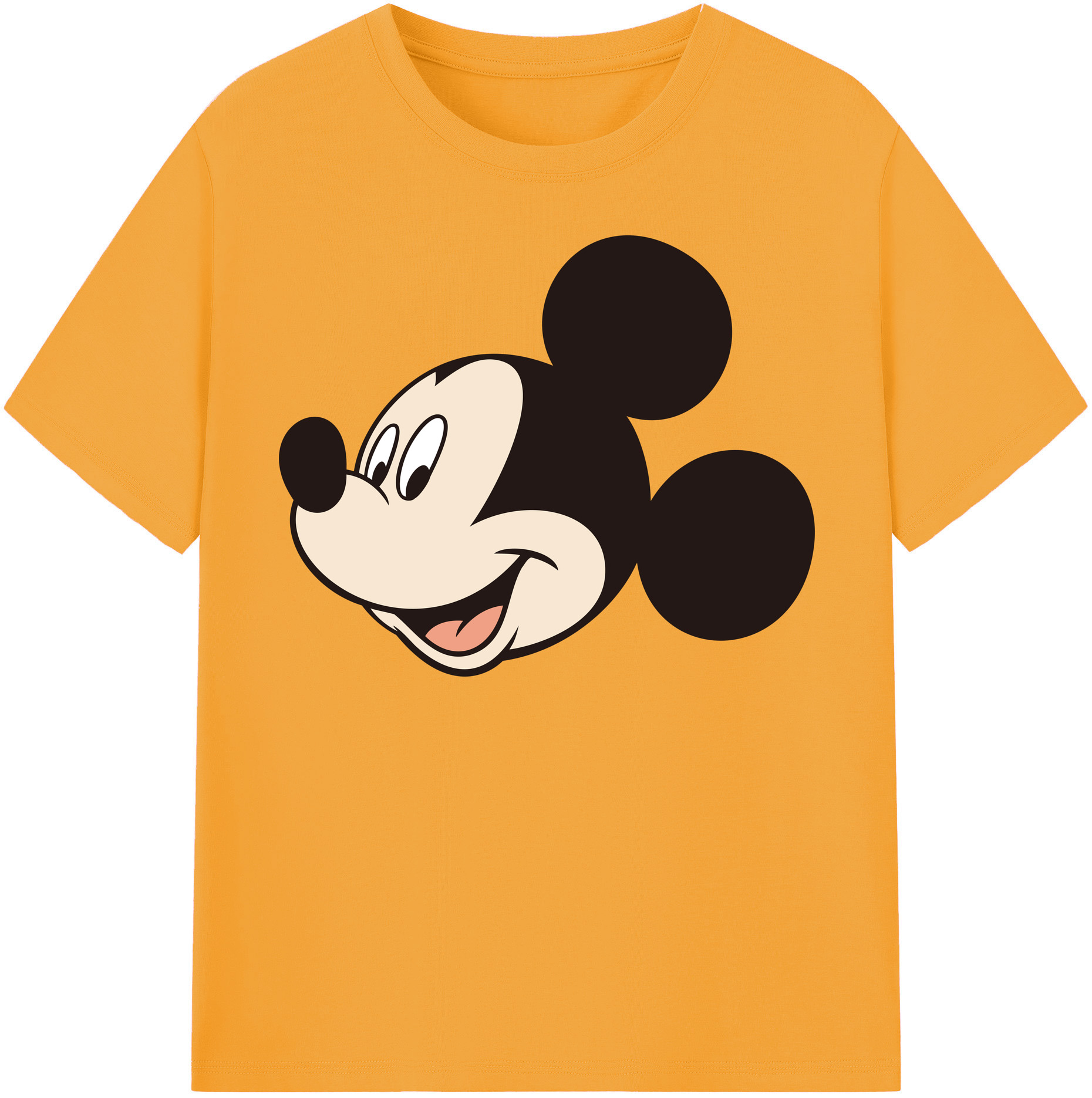 （画像用） ミッキーマウス Mickey Mouse レディースカジュアルプリントTシャツ（綿100％）