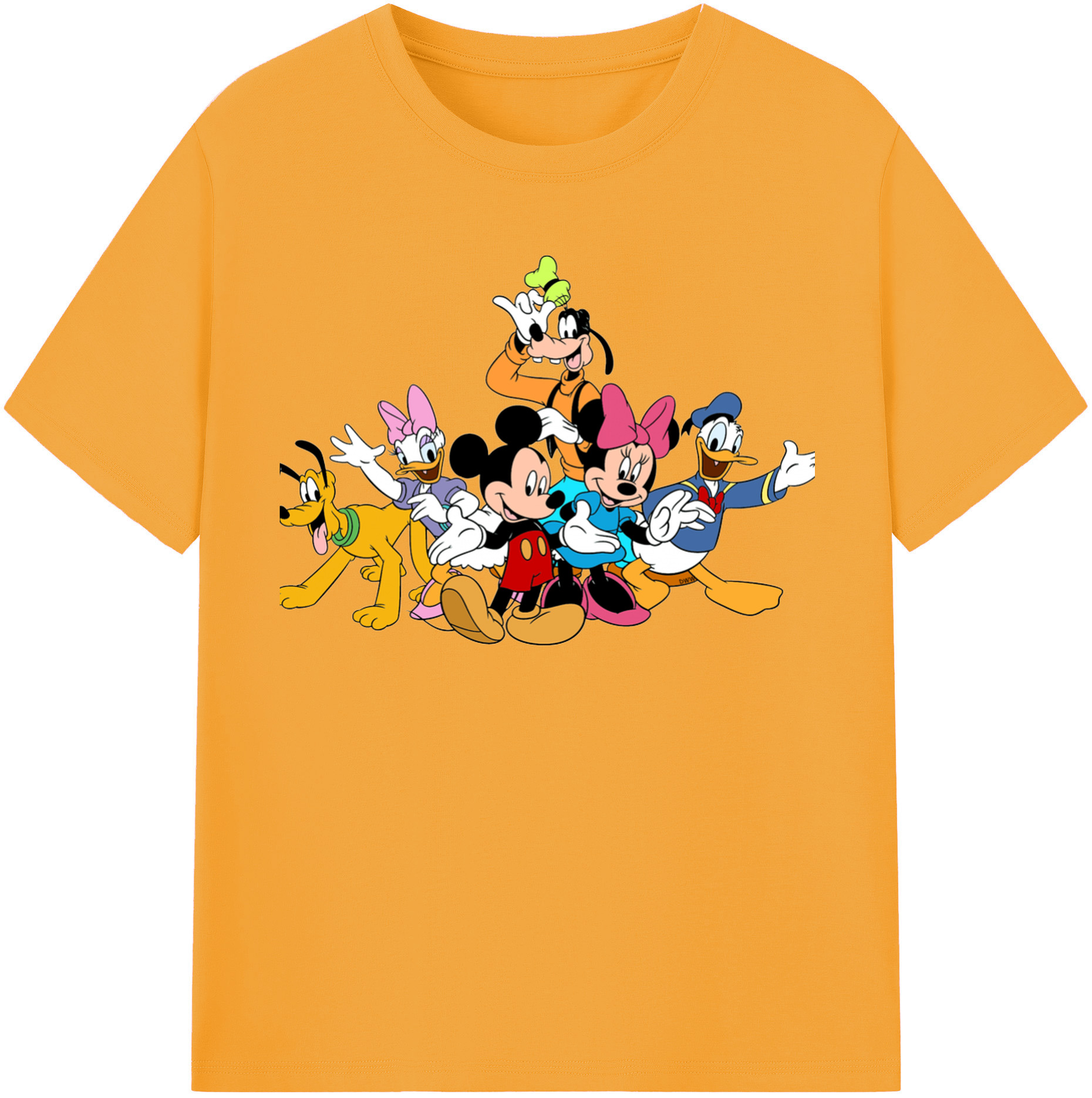 （画像用） ミッキーマウス Mickey Mouse レディースカジュアルプリントTシャツ（綿100％）