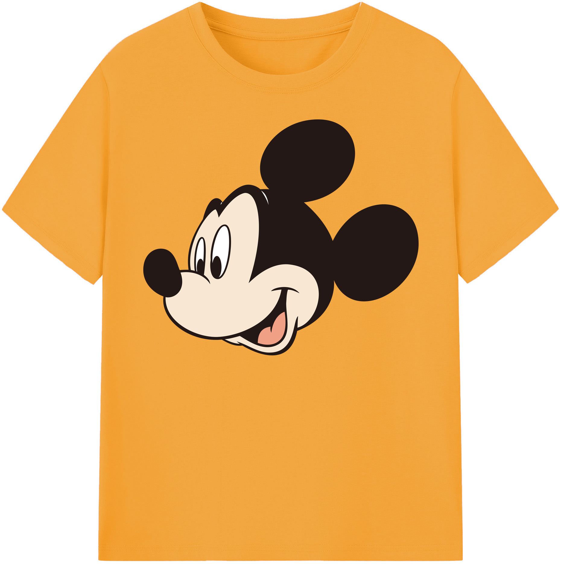 （画像用） ミッキーマウス Mickey Mouse レディースカジュアルプリントTシャツ（綿100％）