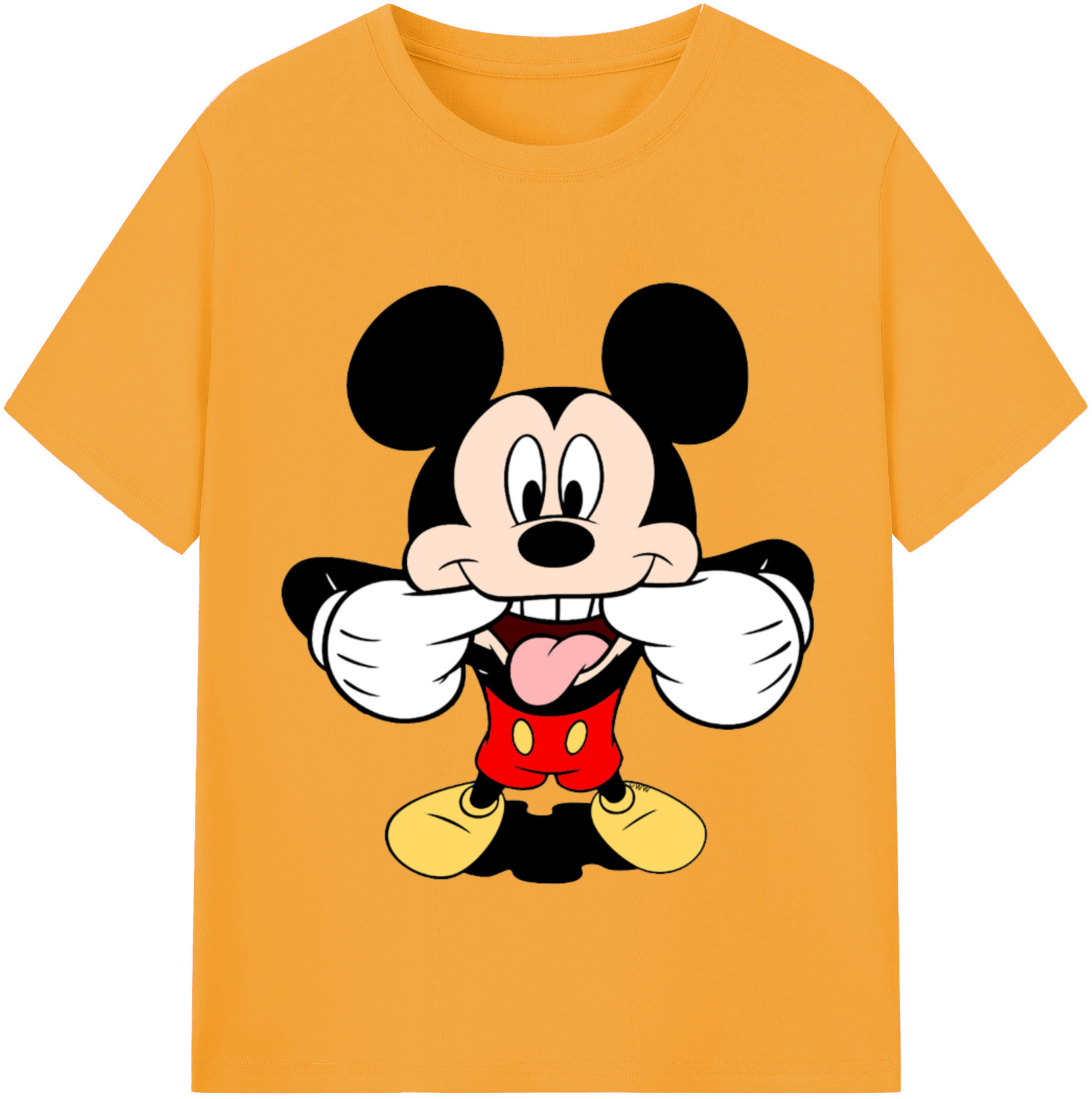 （画像用） ミッキーマウス Mickey Mouse レディースカジュアルプリントTシャツ（綿100％）