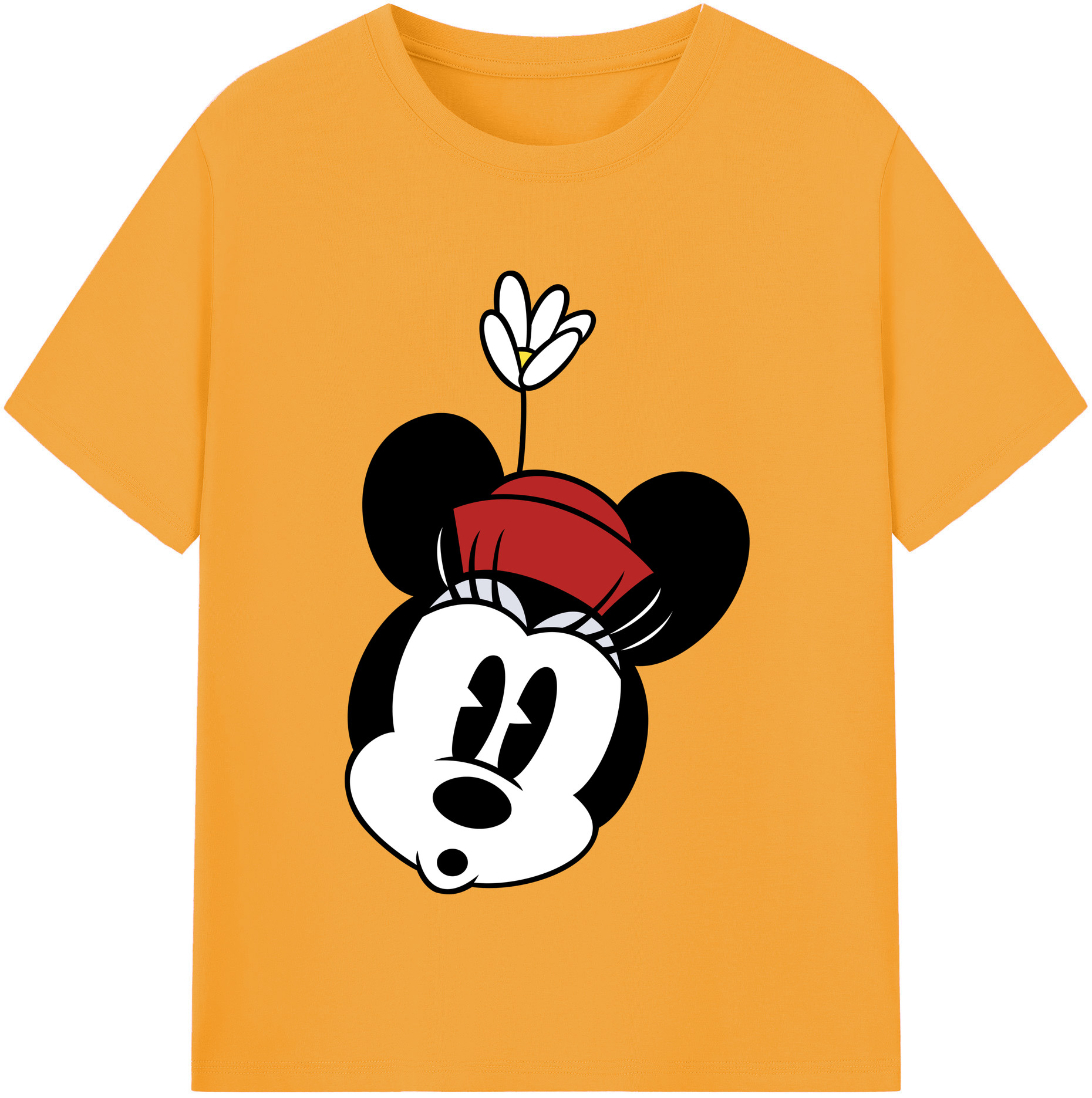 （画像用） ミッキーマウス Mickey Mouse レディースカジュアルプリントTシャツ（綿100％）