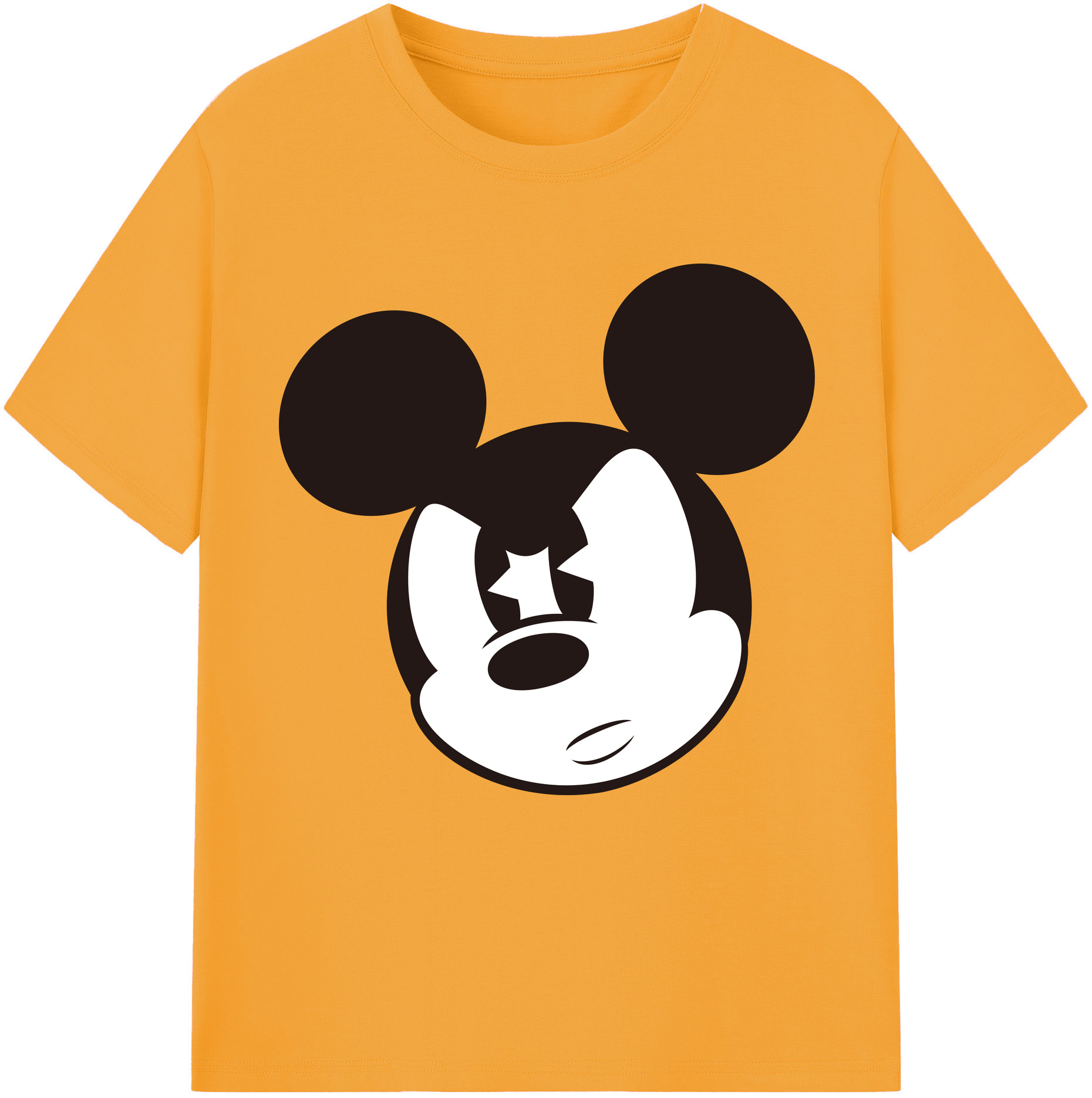 （画像用） ミッキーマウス Mickey Mouse レディースカジュアルプリントTシャツ（綿100％）