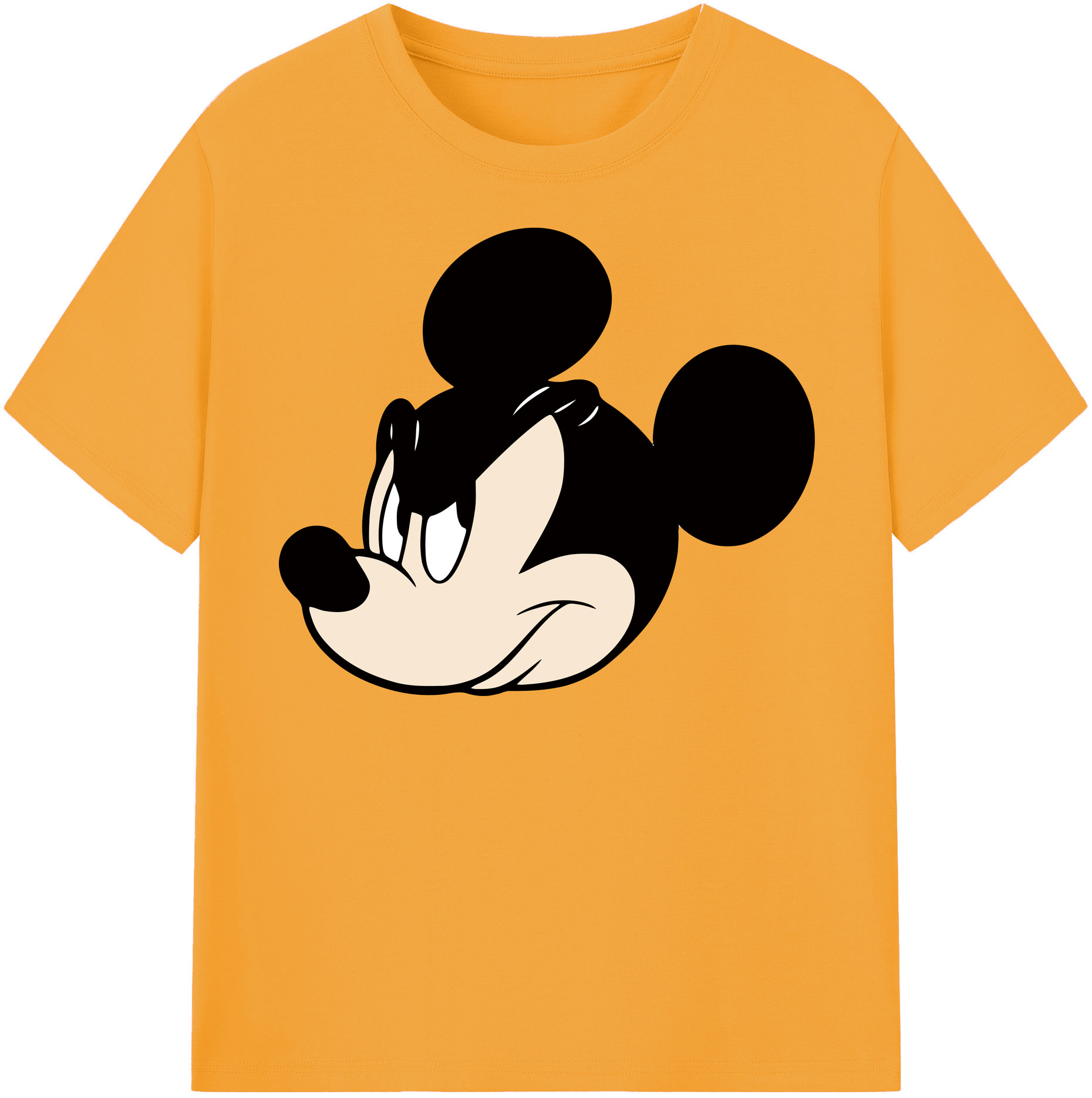 （画像用） ミッキーマウス Mickey Mouse レディースカジュアルプリントTシャツ（綿100％）