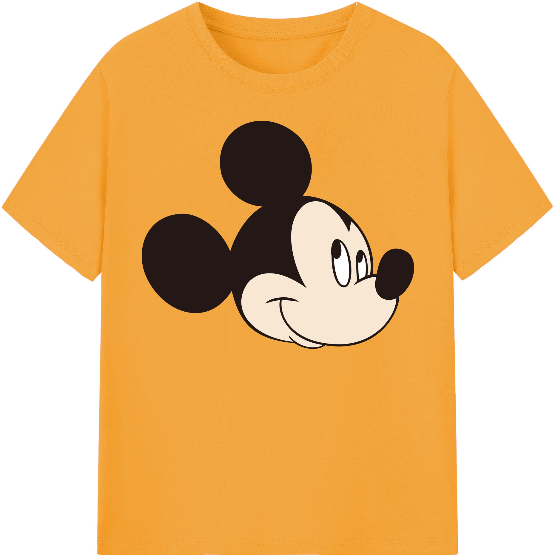 （画像用） ミッキーマウス Mickey Mouse レディースカジュアルプリントTシャツ（綿100％）