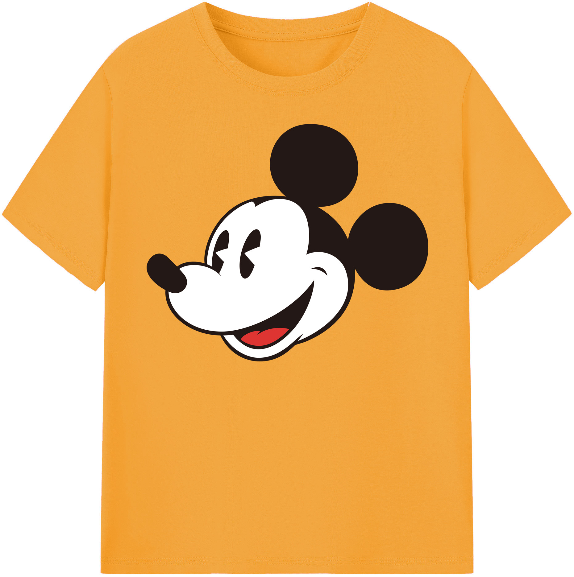 （画像用） ミッキーマウス Mickey Mouse レディースカジュアルプリントTシャツ（綿100％）