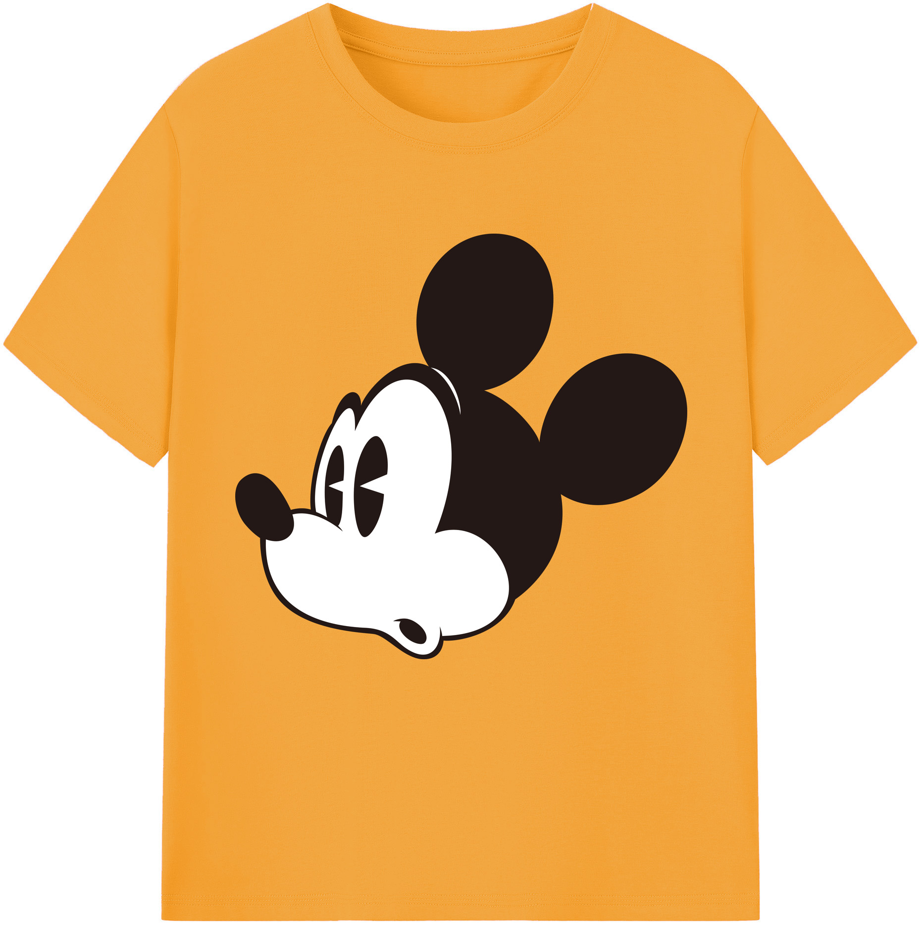 （画像用） ミッキーマウス Mickey Mouse レディースカジュアルプリントTシャツ（綿100％）