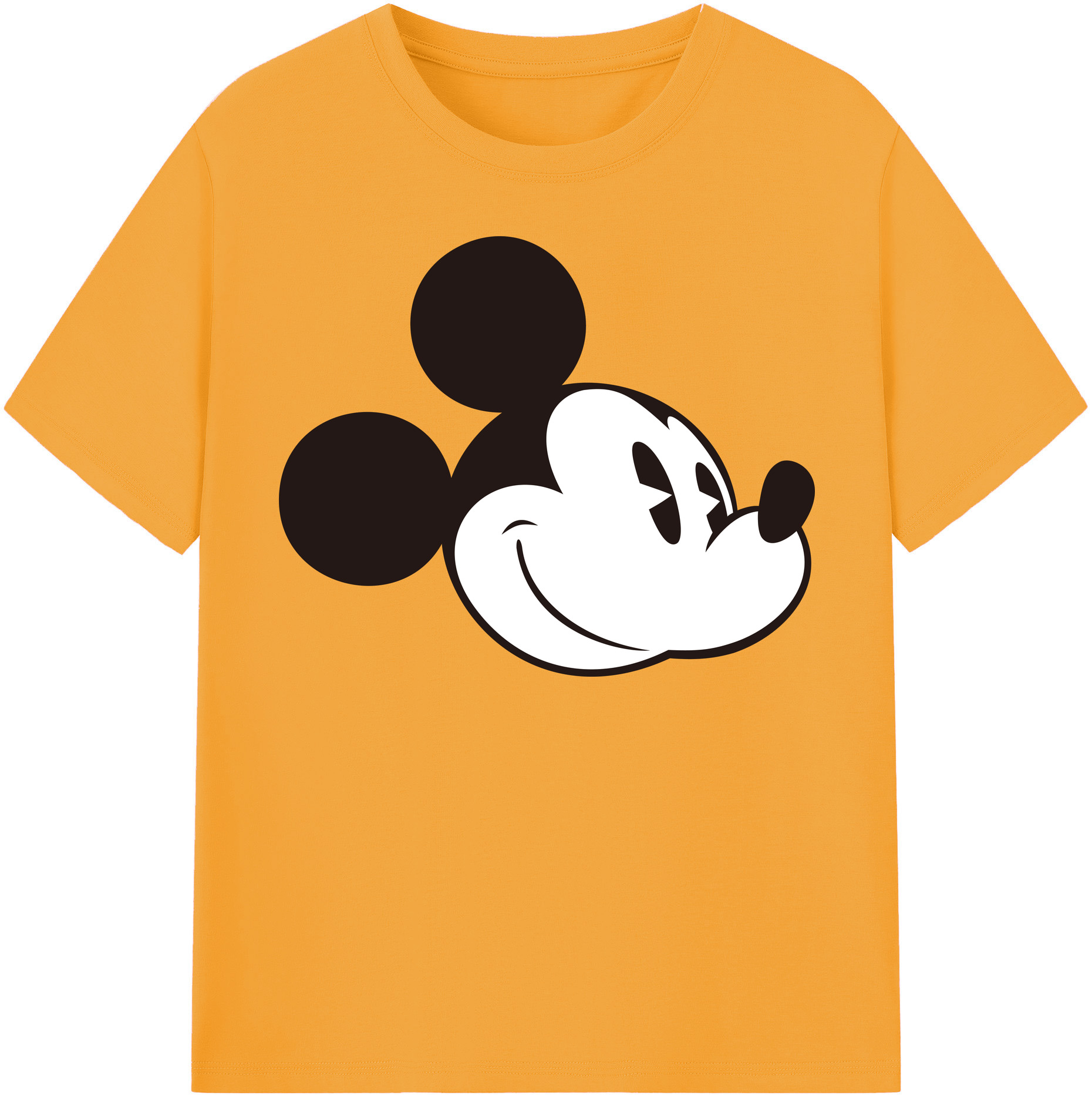 （画像用） ミッキーマウス Mickey Mouse レディースカジュアルプリントTシャツ（綿100％）