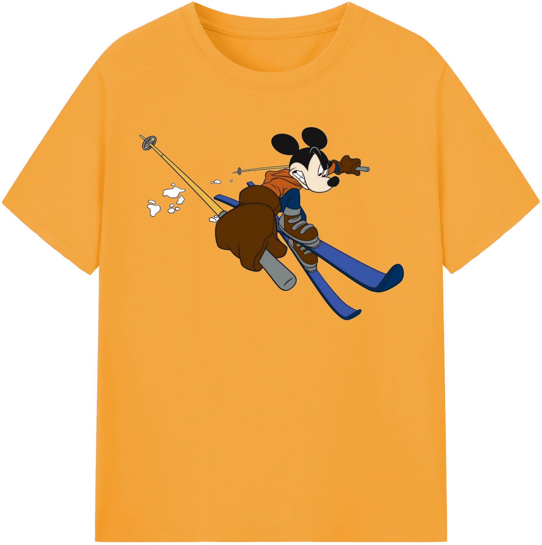 （画像用） ミッキーマウス Mickey Mouse レディースカジュアルプリントTシャツ（綿100％）