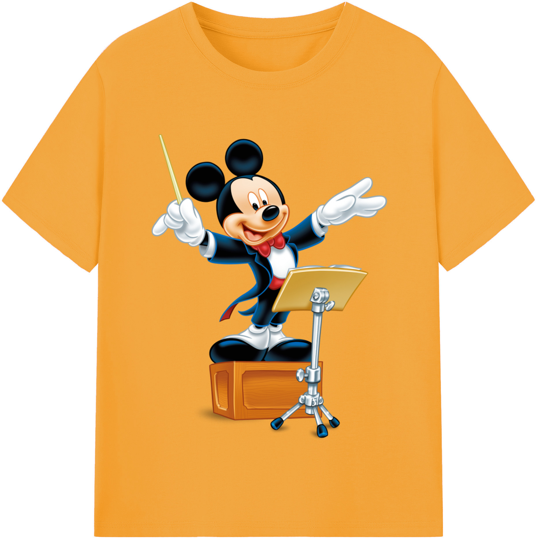 （画像用） ミッキーマウス Mickey Mouse レディースカジュアルプリントTシャツ（綿100％）