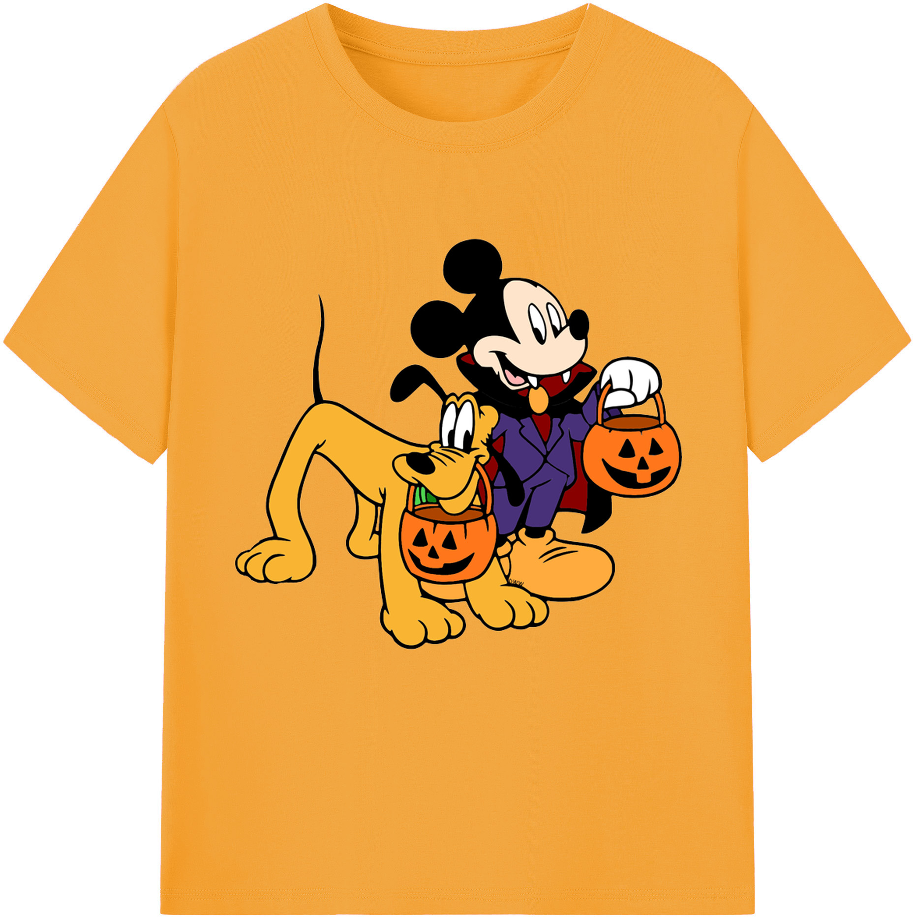 （画像用） ミッキーマウス Mickey Mouse レディースカジュアルプリントTシャツ（綿100％）