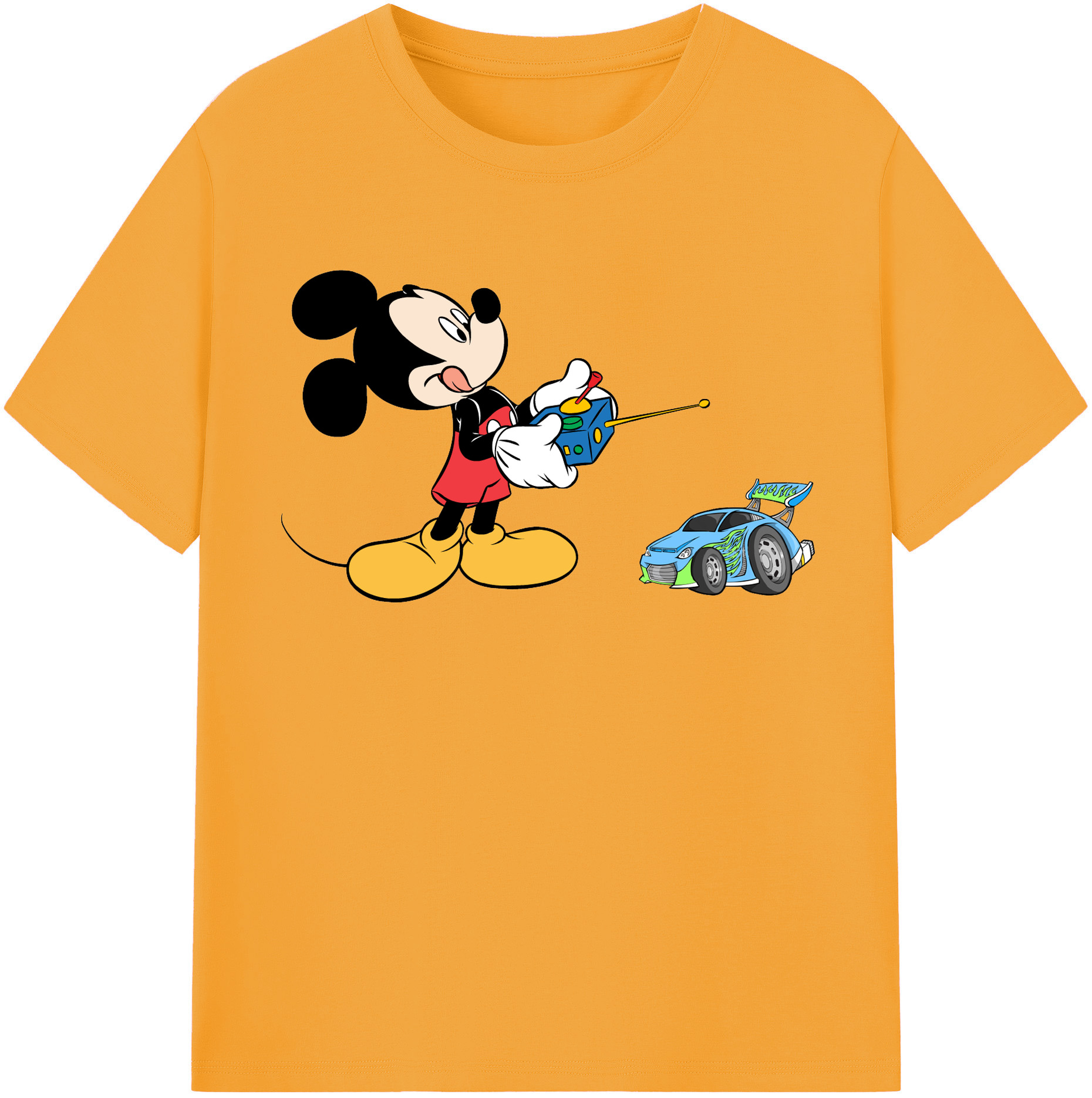 （画像用） ミッキーマウス Mickey Mouse レディースカジュアルプリントTシャツ（綿100％）
