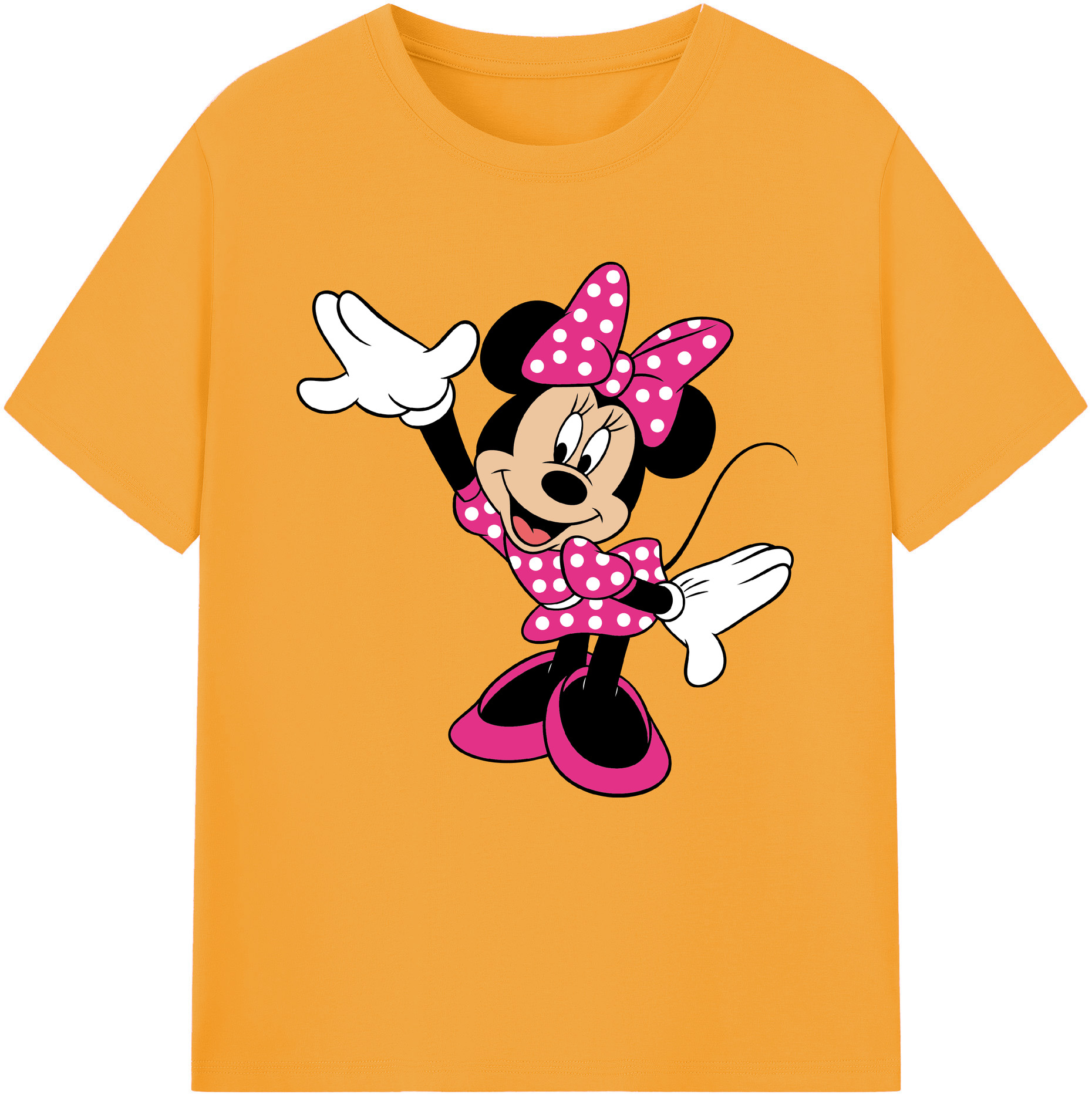 （画像用） ミッキーマウス Mickey Mouse レディースカジュアルプリントTシャツ（綿100％）