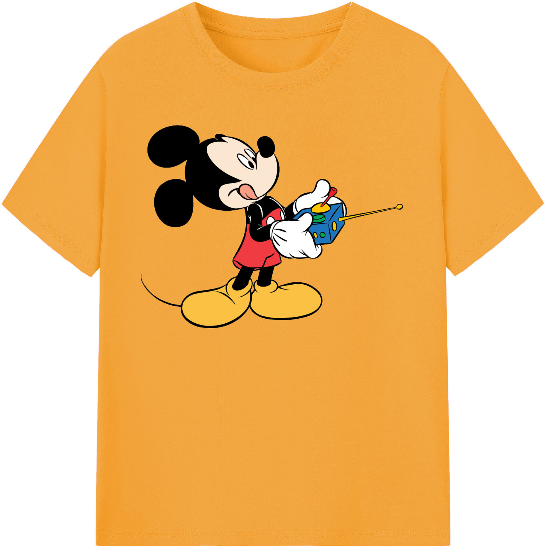 （画像用） ミッキーマウス Mickey Mouse レディースカジュアルプリントTシャツ（綿100％）