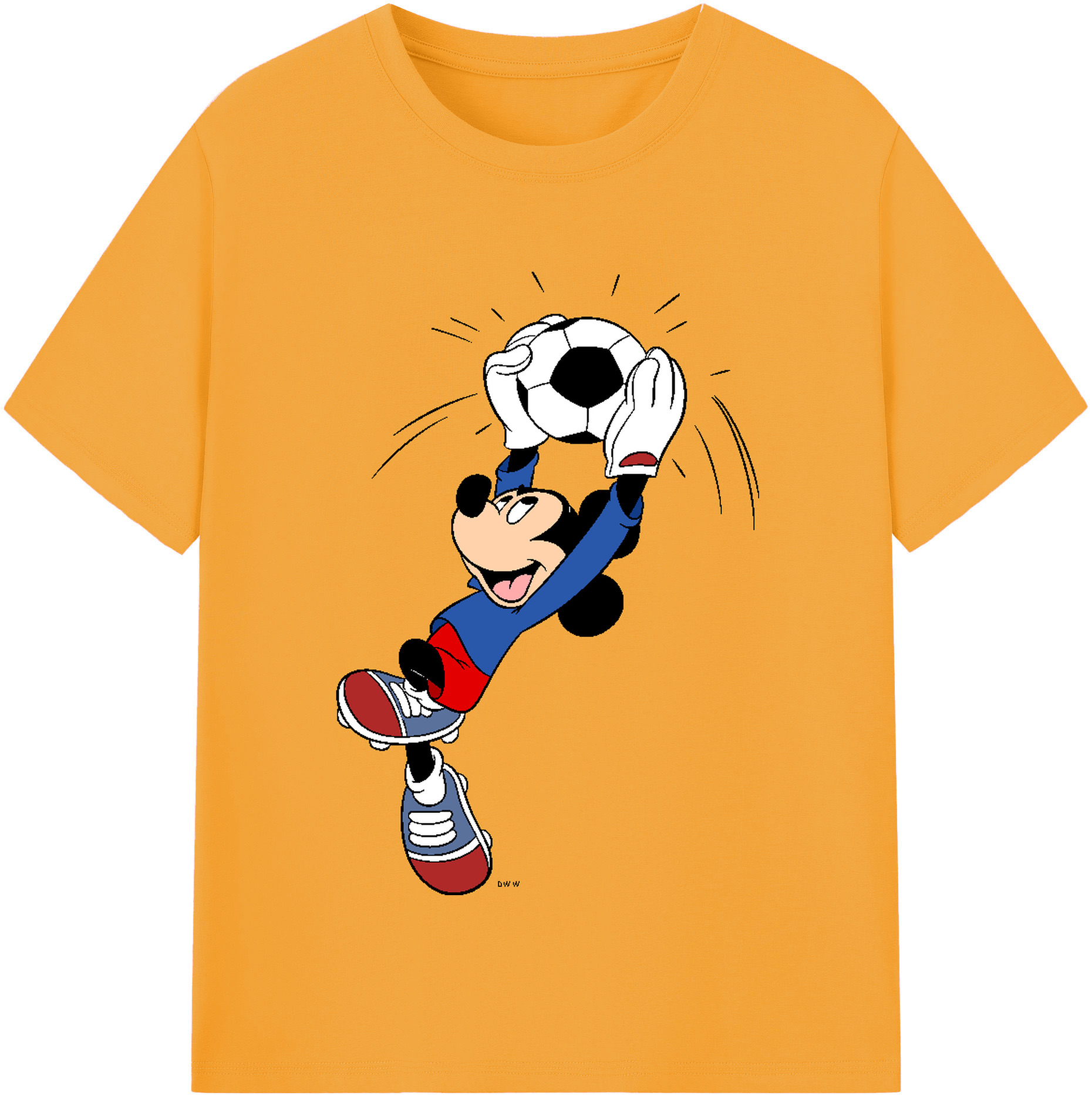 （画像用） ミッキーマウス Mickey Mouse レディースカジュアルプリントTシャツ（綿100％）