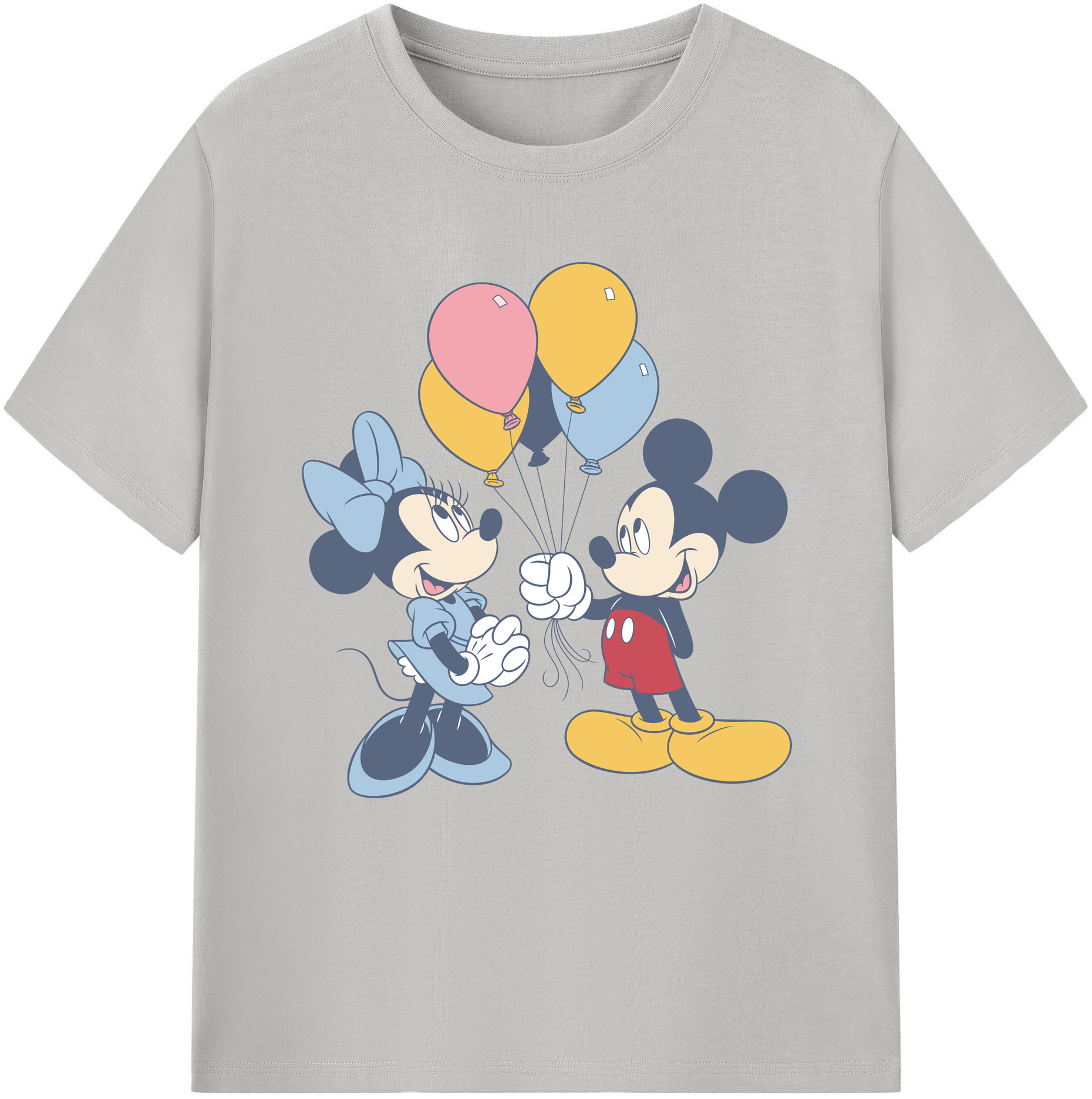 （画像用） ミッキーマウス Mickey Mouse レディースカジュアルプリントTシャツ（綿100％）