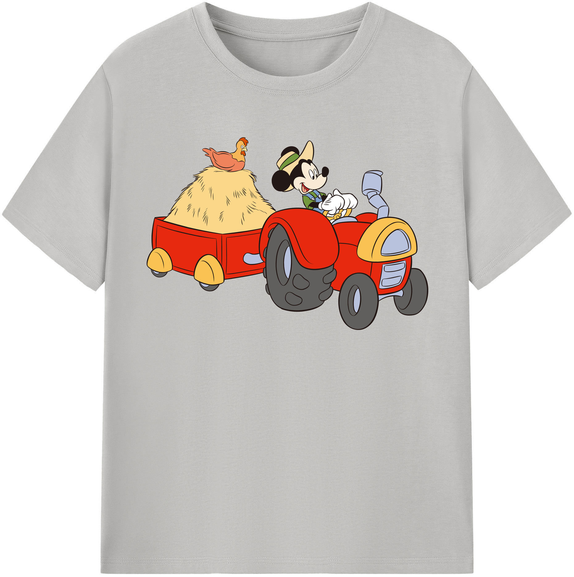 （画像用） ミッキーマウス Mickey Mouse レディースカジュアルプリントTシャツ（綿100％）