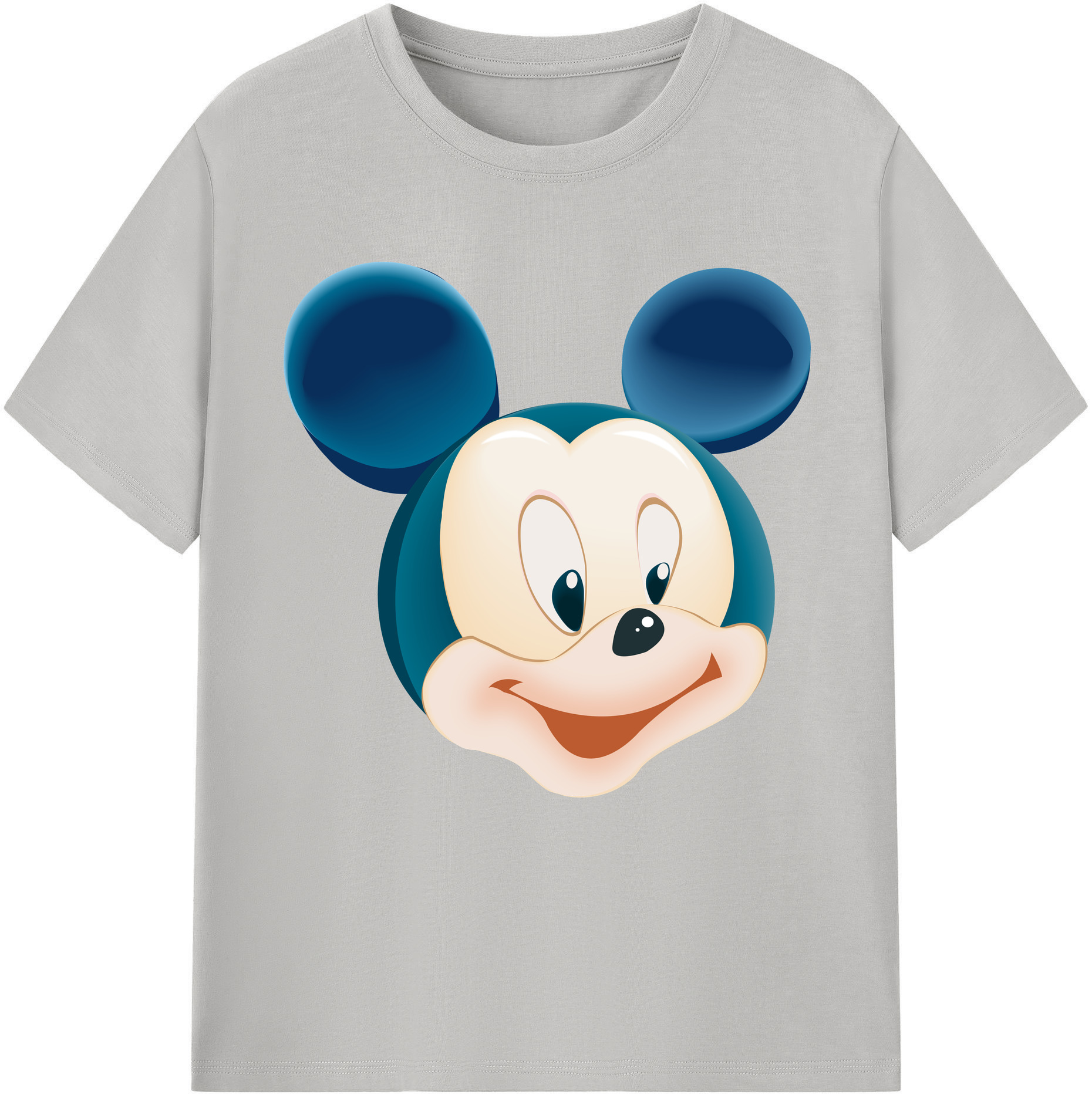 （画像用） ミッキーマウス Mickey Mouse レディースカジュアルプリントTシャツ（綿100％）