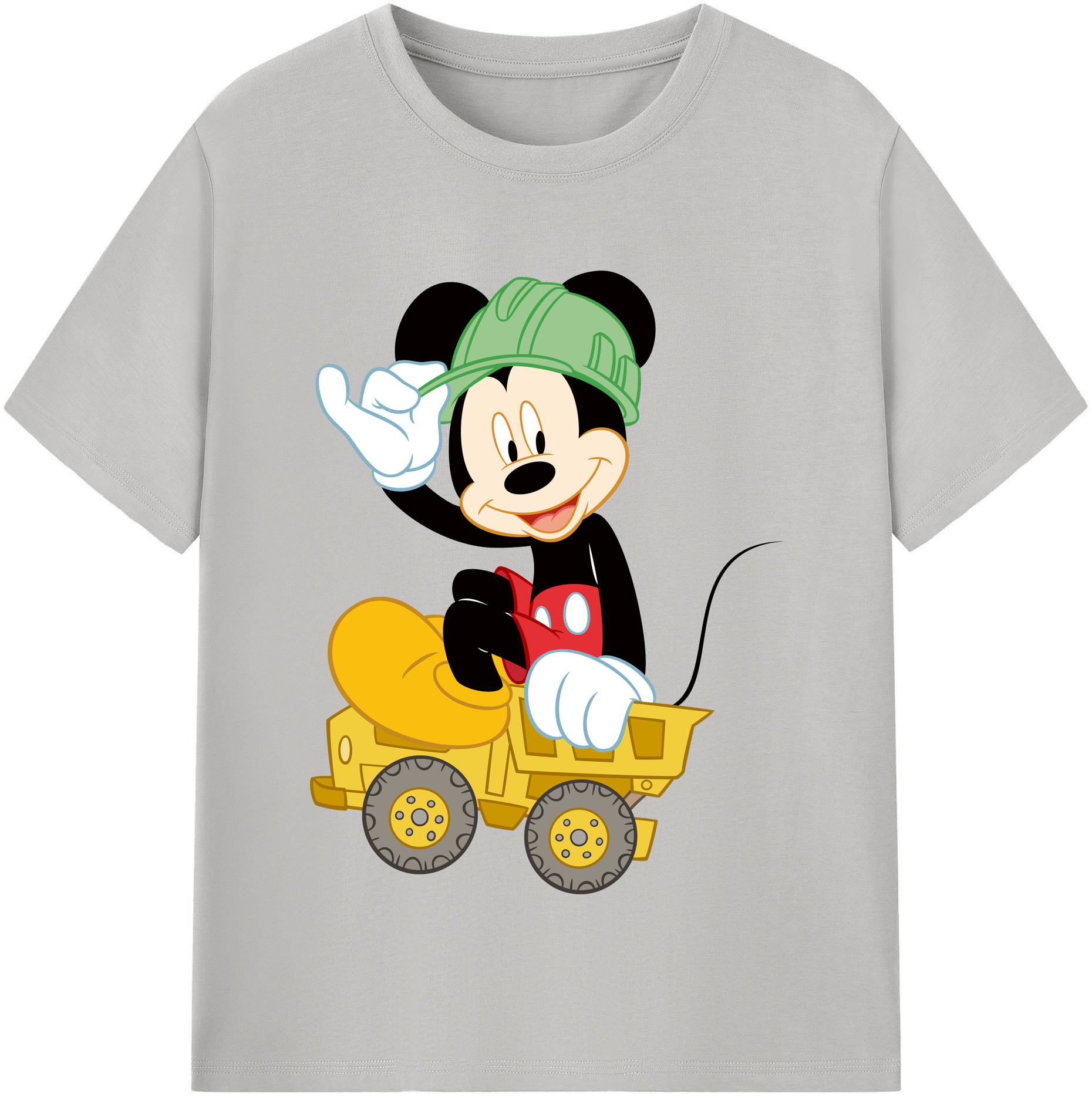 （画像用） ミッキーマウス Mickey Mouse レディースカジュアルプリントTシャツ（綿100％）