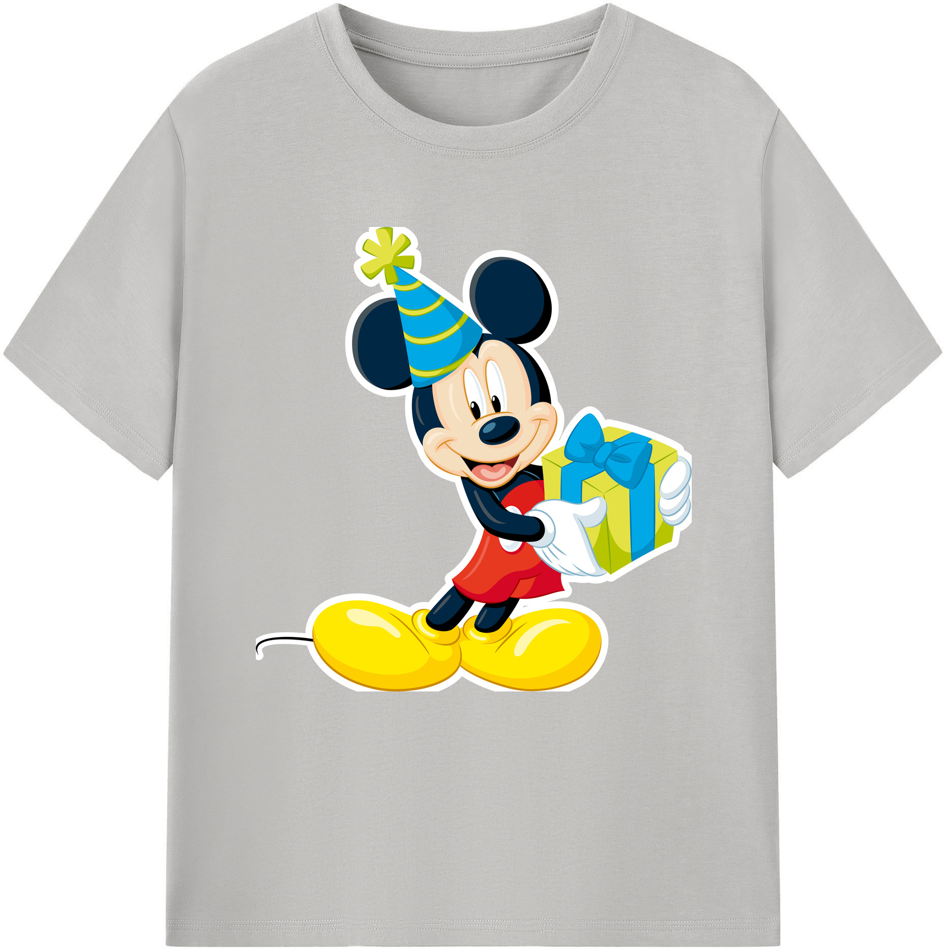 （画像用） ミッキーマウス Mickey Mouse レディースカジュアルプリントTシャツ（綿100％）