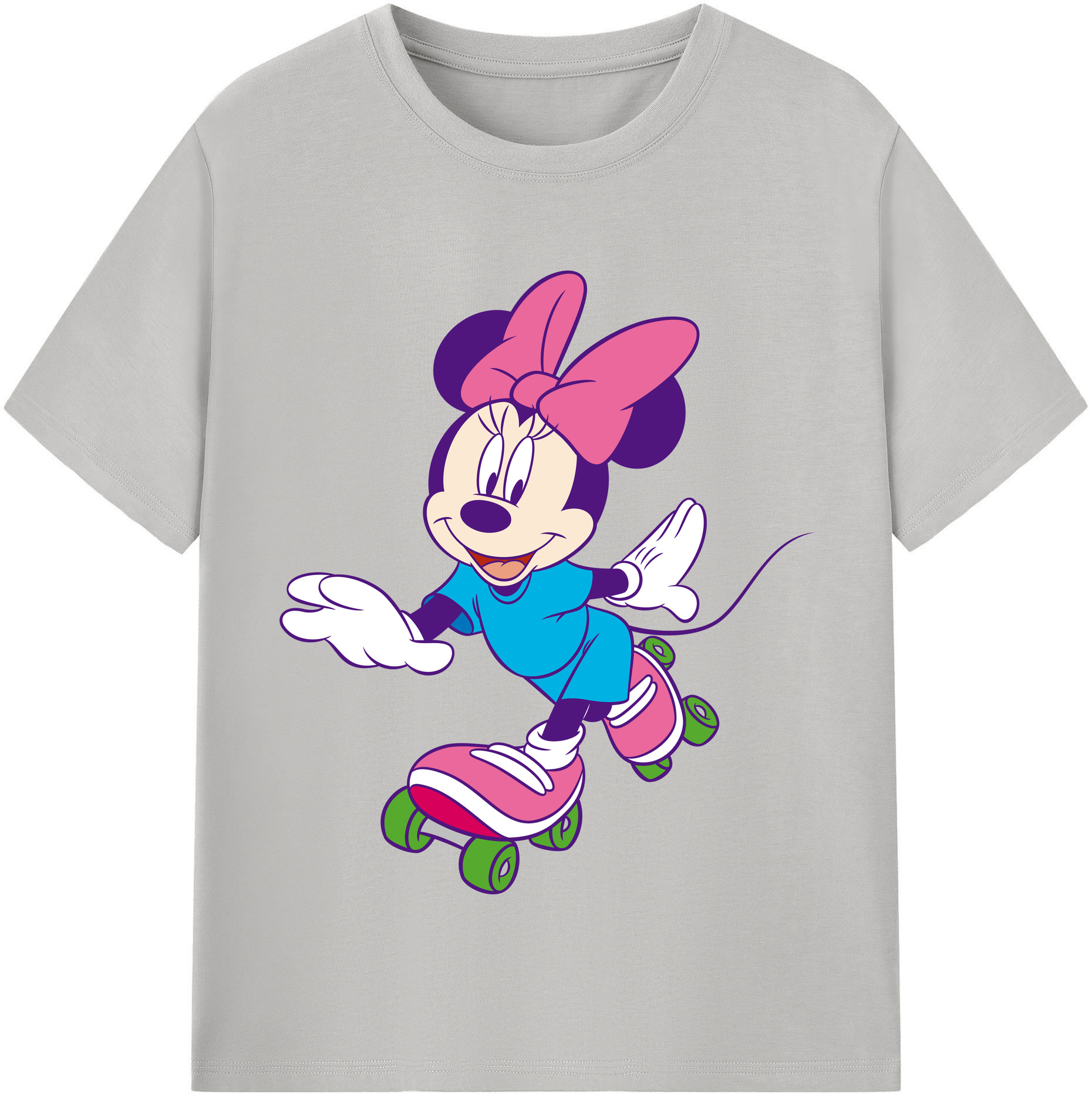 ミッキーマウス Mickey Mouse レディースカジュアルプリントTシャツ（綿100％）