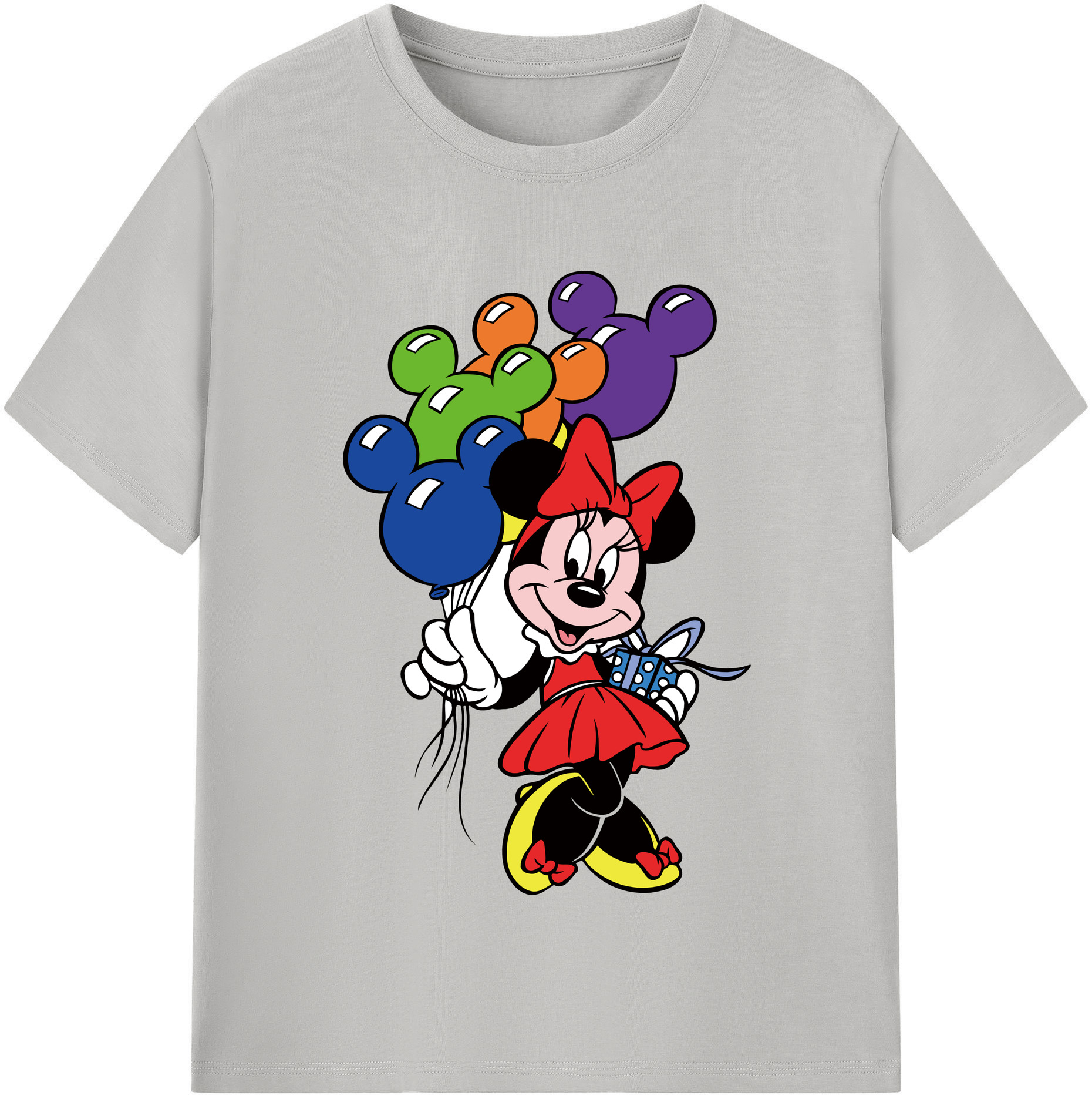 （画像用） ミッキーマウス Mickey Mouse レディースカジュアルプリントTシャツ（綿100％）
