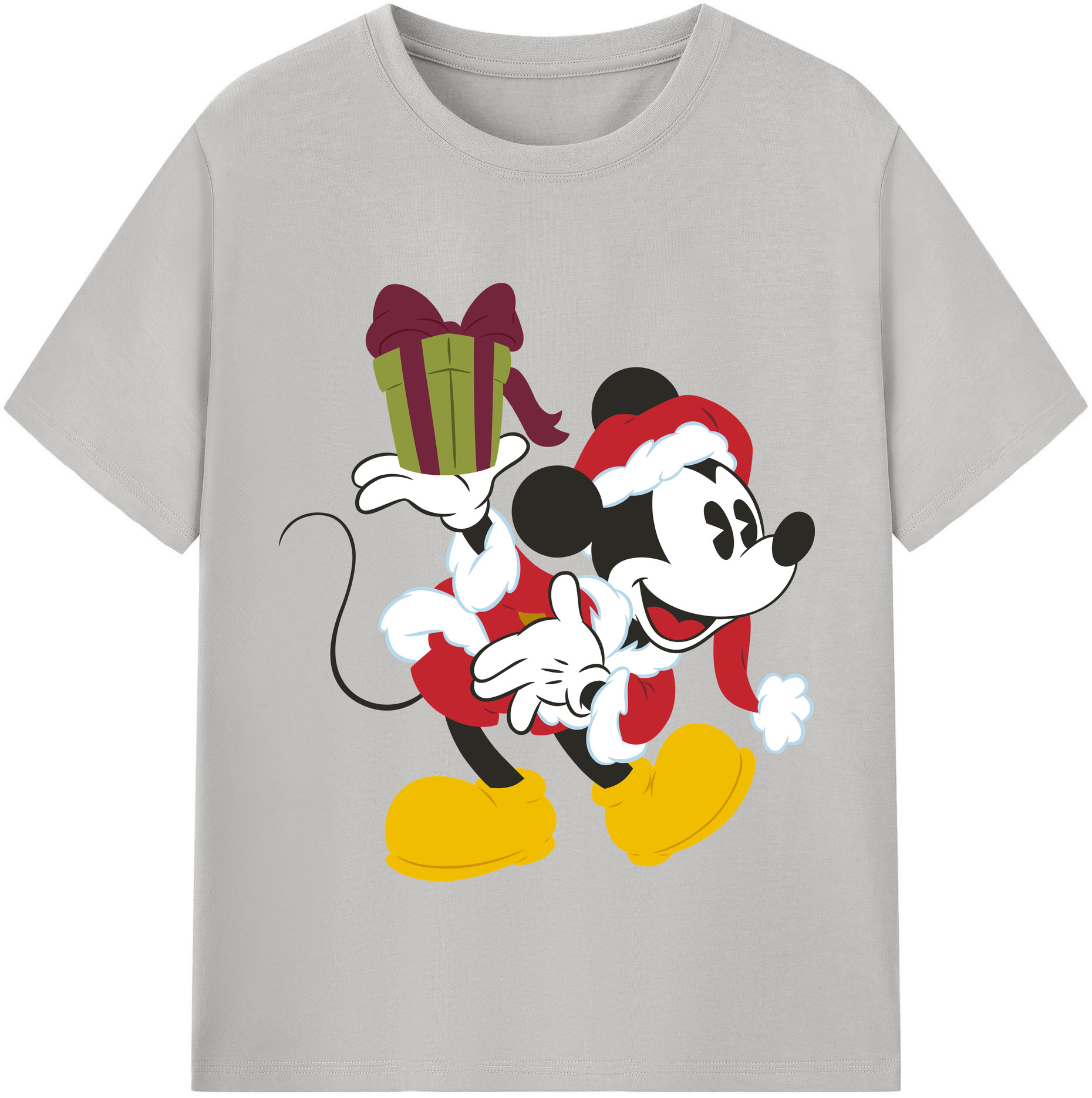（画像用） ミッキーマウス Mickey Mouse レディースカジュアルプリントTシャツ（綿100％）