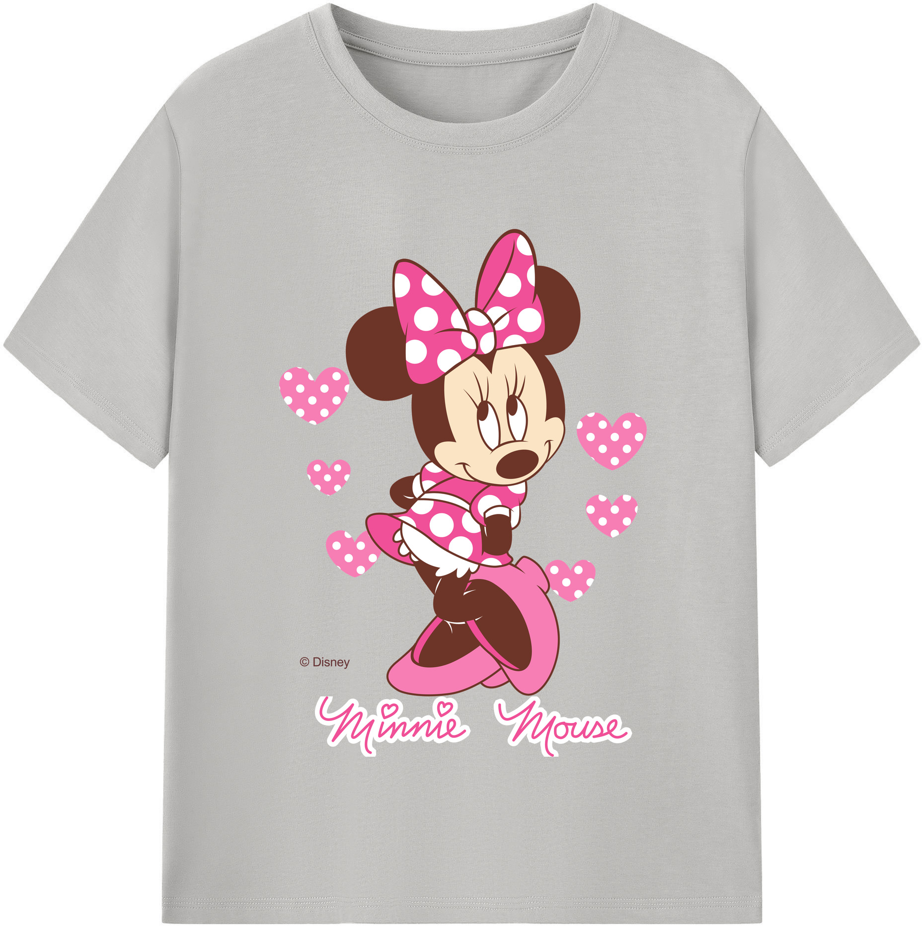 （画像用） ミッキーマウス Mickey Mouse レディースカジュアルプリントTシャツ（綿100％）