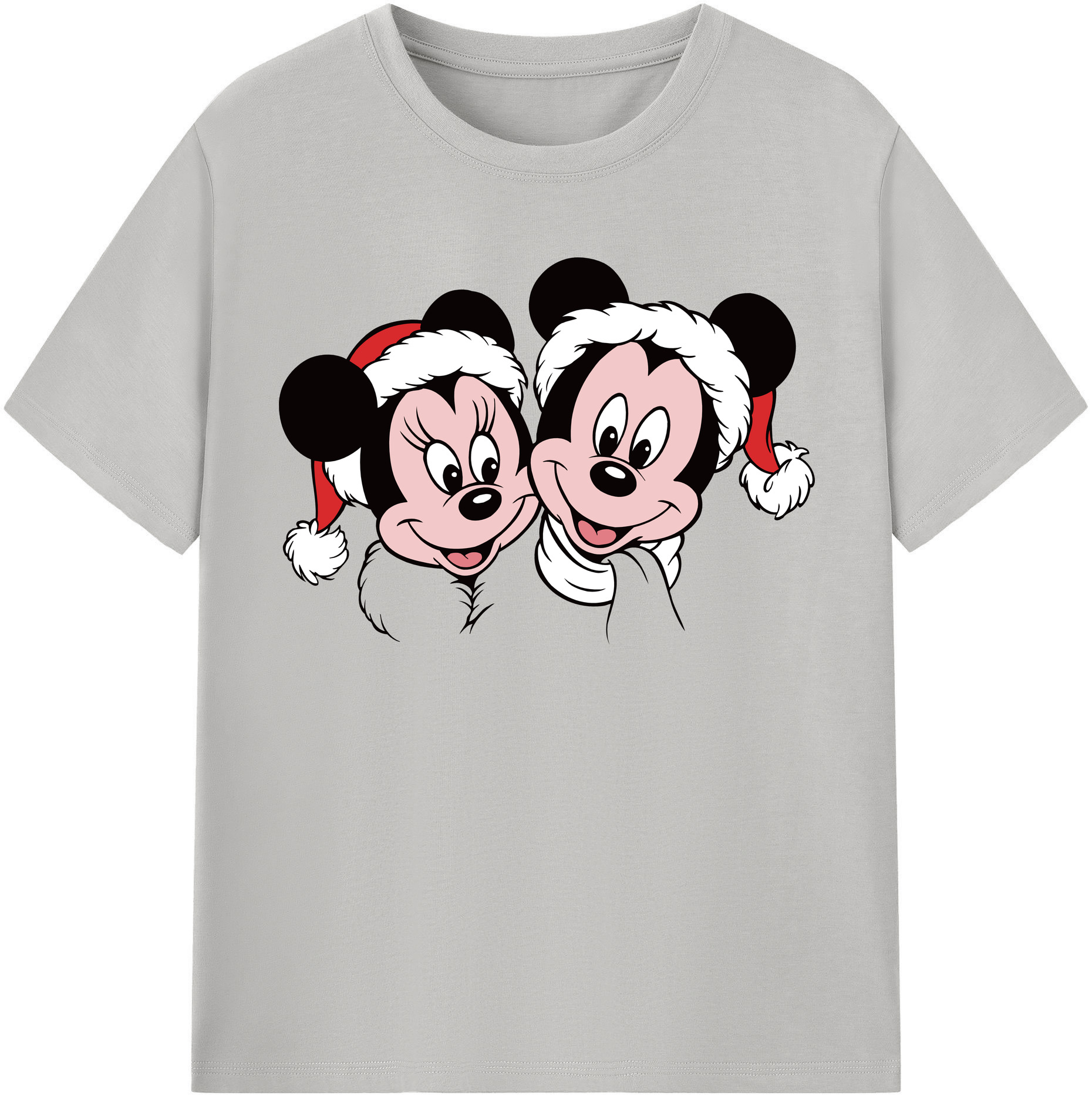 （画像用） ミッキーマウス Mickey Mouse レディースカジュアルプリントTシャツ（綿100％）
