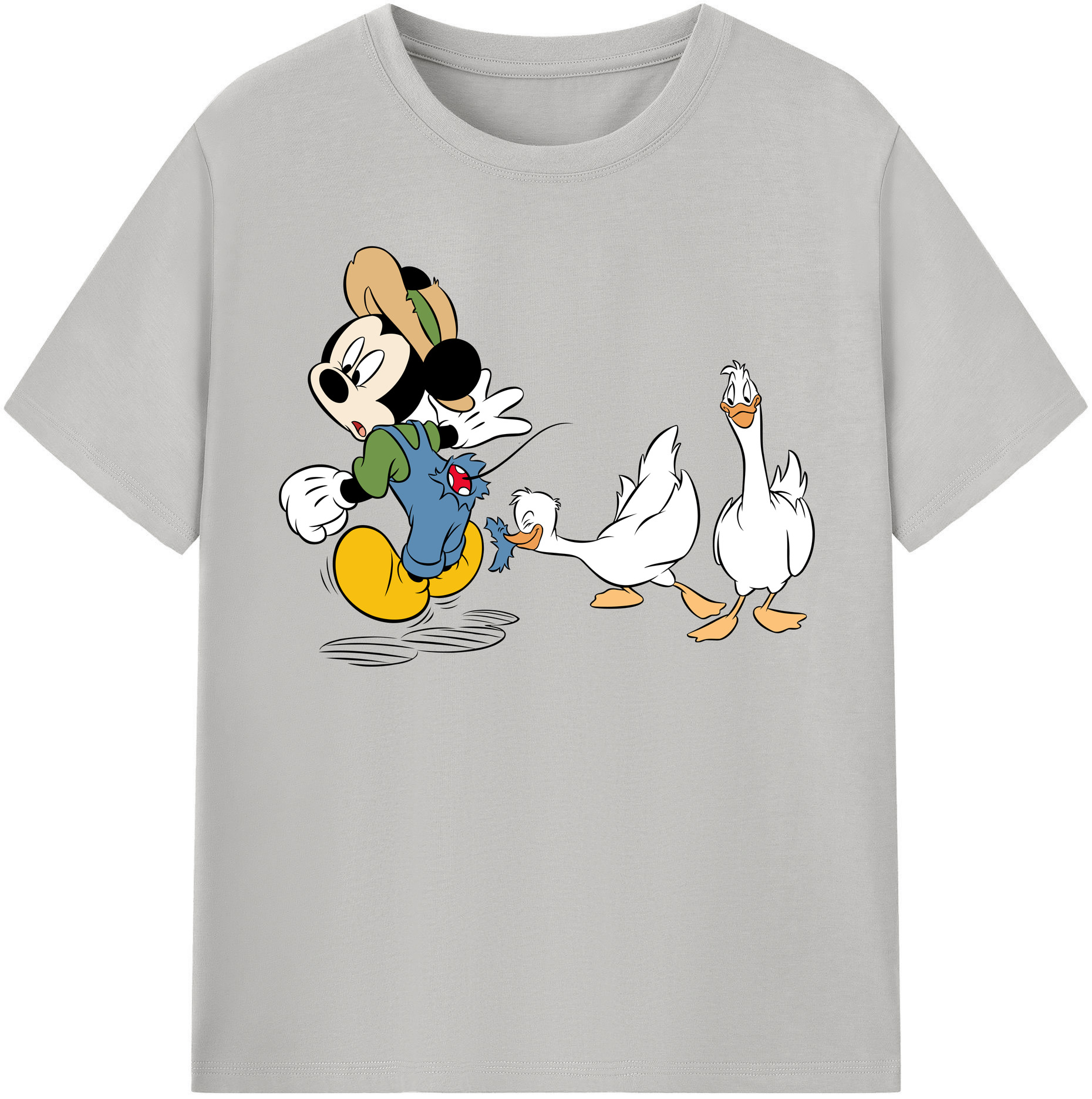 （画像用） ミッキーマウス Mickey Mouse レディースカジュアルプリントTシャツ（綿100％）