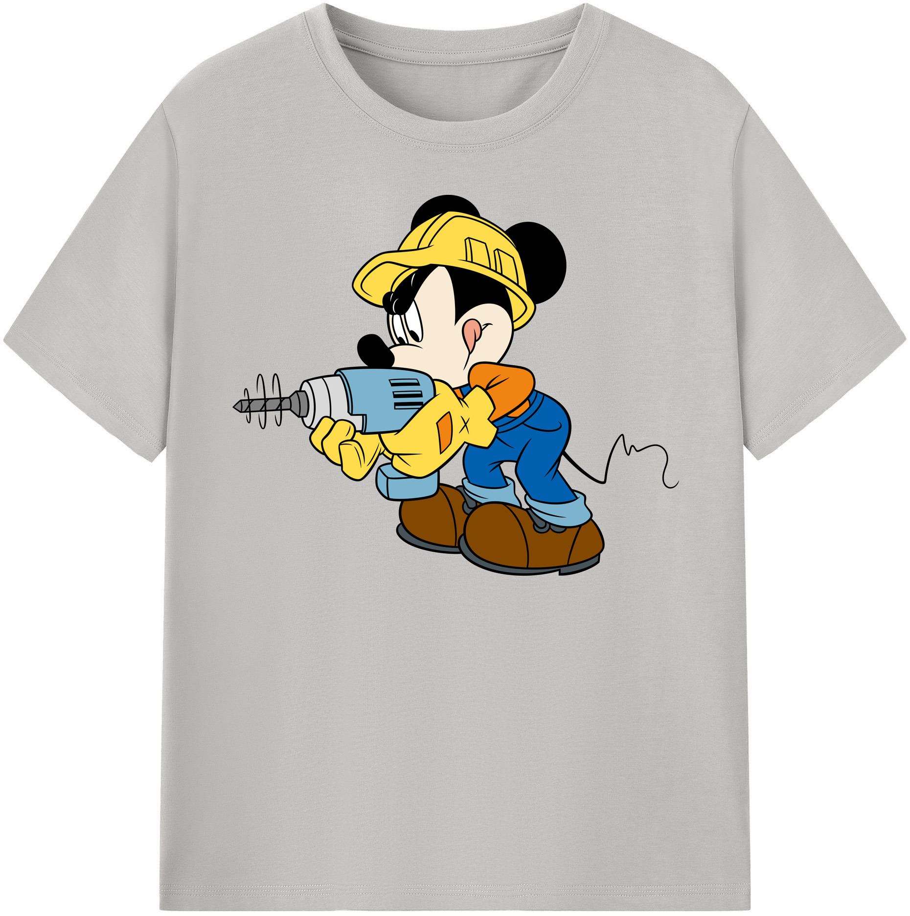 （画像用） ミッキーマウス Mickey Mouse レディースカジュアルプリントTシャツ（綿100％）