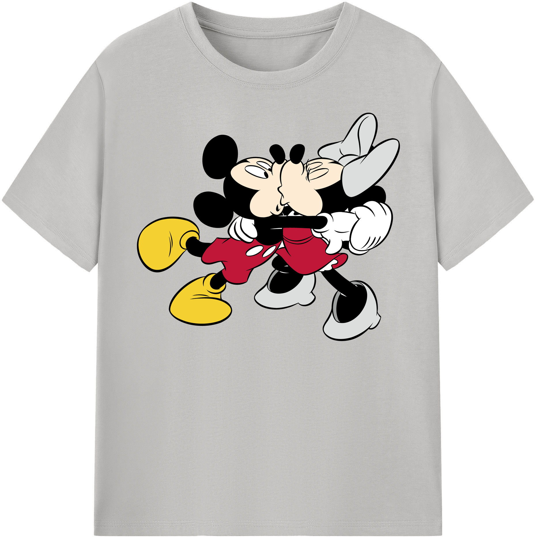（画像用） ミッキーマウス Mickey Mouse レディースカジュアルプリントTシャツ（綿100％）