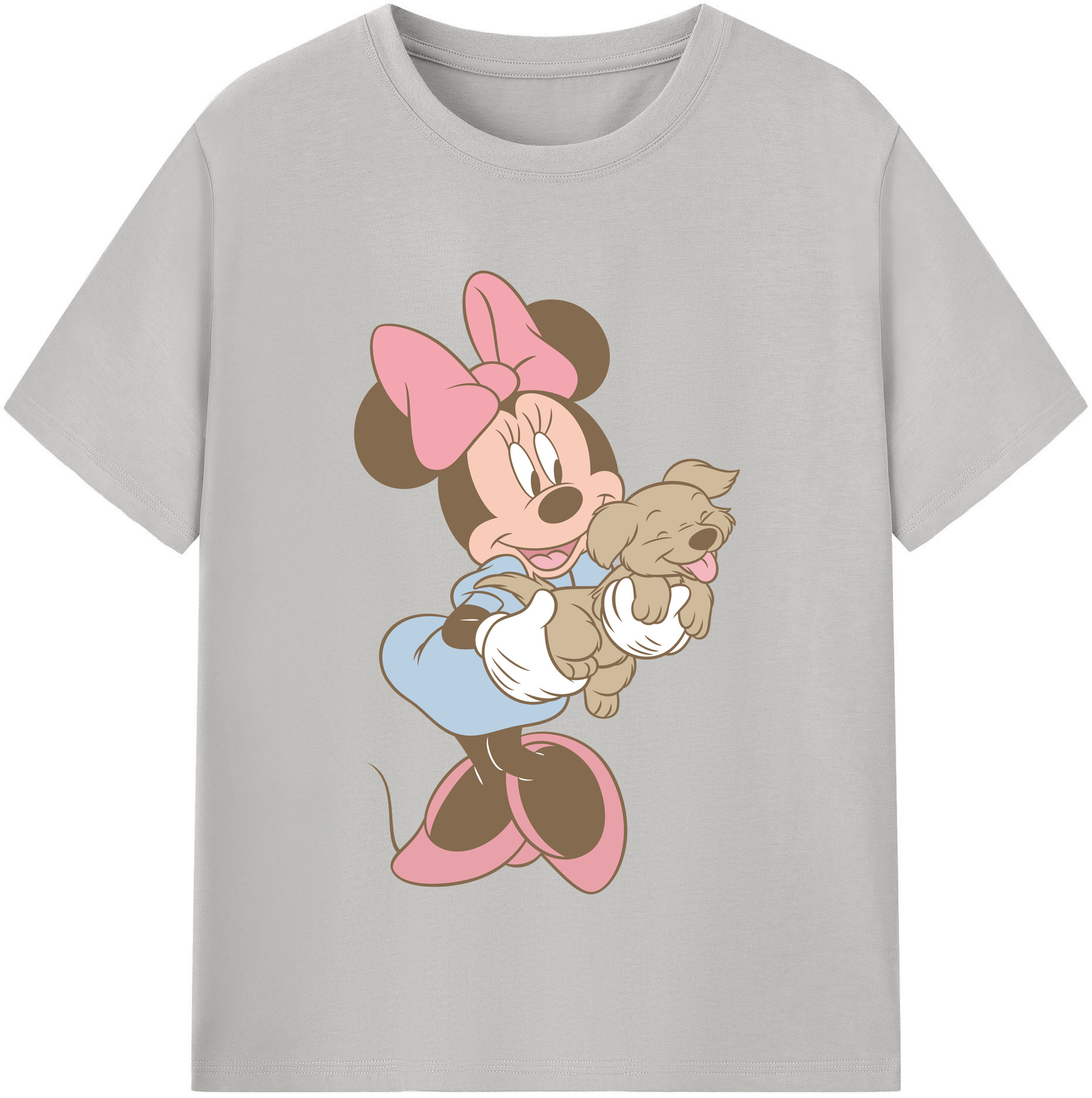 （画像用） ミッキーマウス Mickey Mouse レディースカジュアルプリントTシャツ（綿100％）