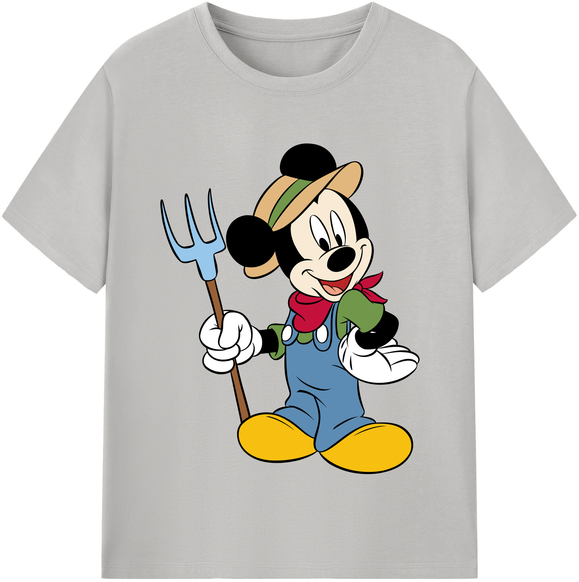 （画像用） ミッキーマウス Mickey Mouse レディースカジュアルプリントTシャツ（綿100％）