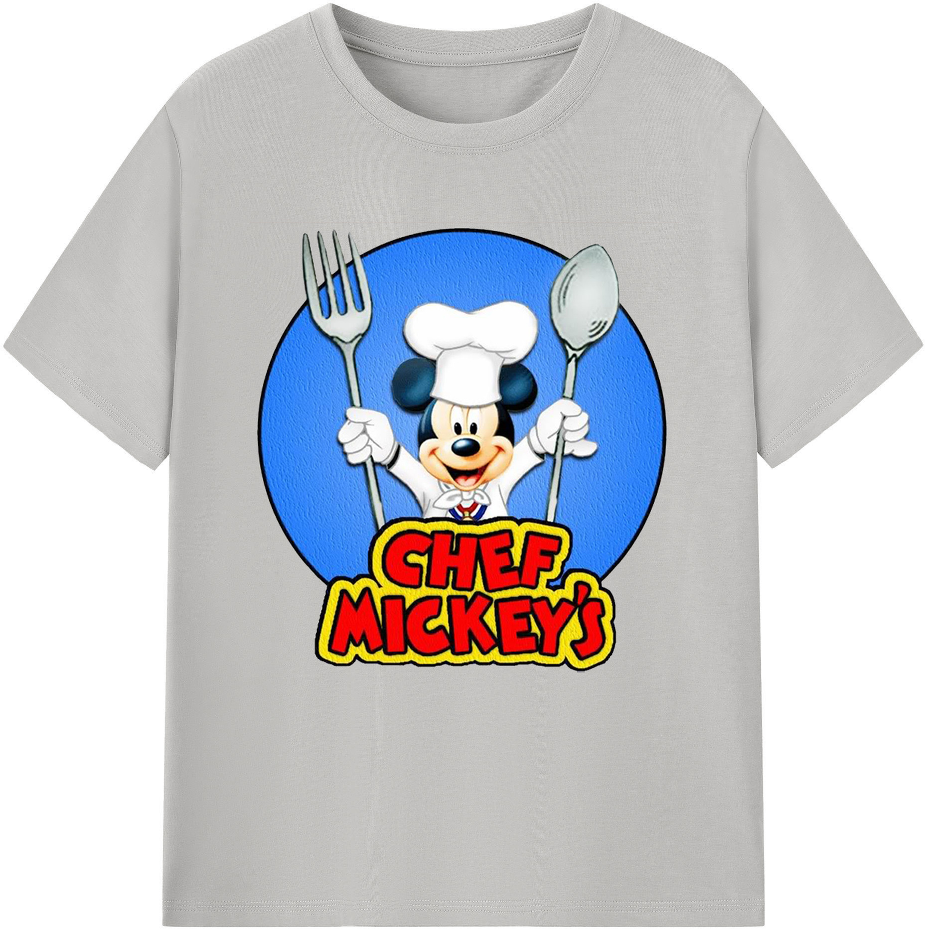 （画像用） ミッキーマウス Mickey Mouse レディースカジュアルプリントTシャツ（綿100％）