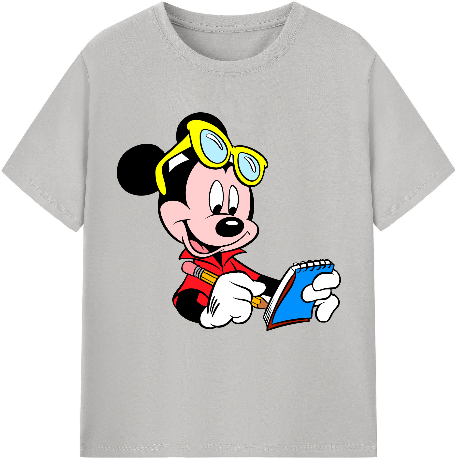 （画像用） ミッキーマウス Mickey Mouse レディースカジュアルプリントTシャツ（綿100％）