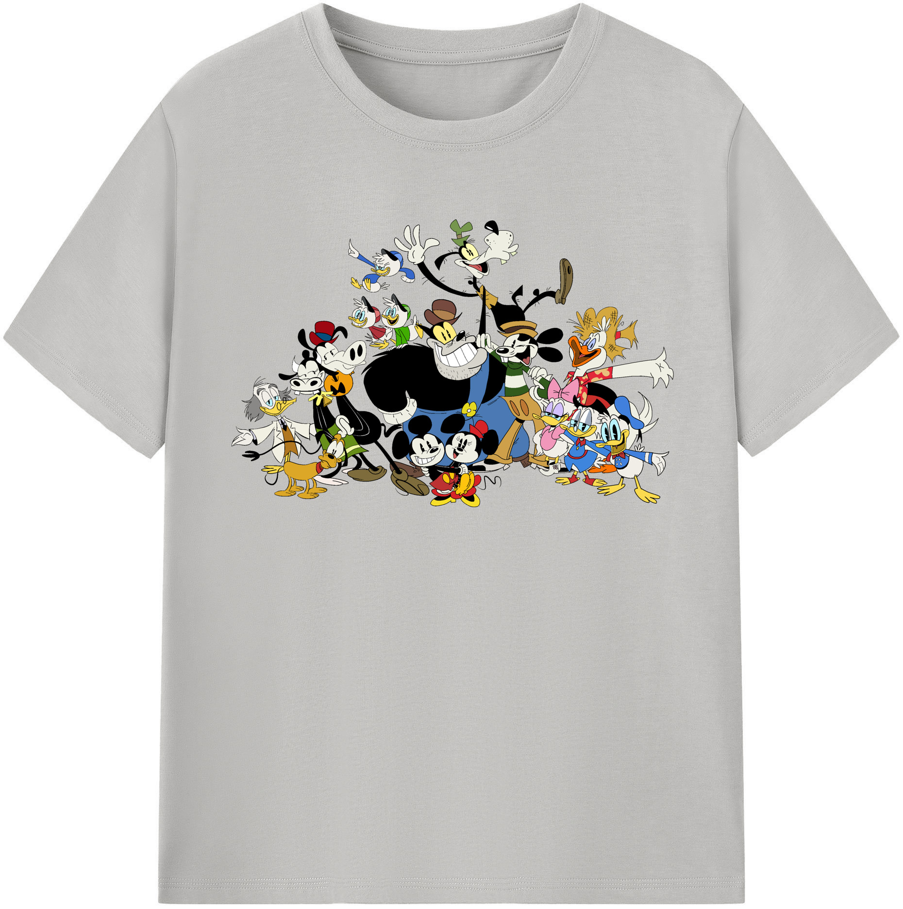 （画像用） ミッキーマウス Mickey Mouse レディースカジュアルプリントTシャツ（綿100％）
